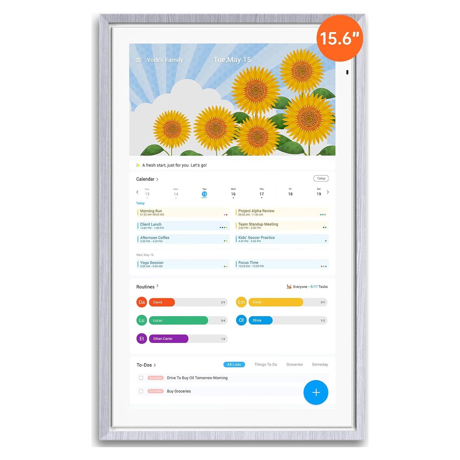 Calendario Digital ApoloSign 15.6" Pantalla Táctil HD Madera Gris