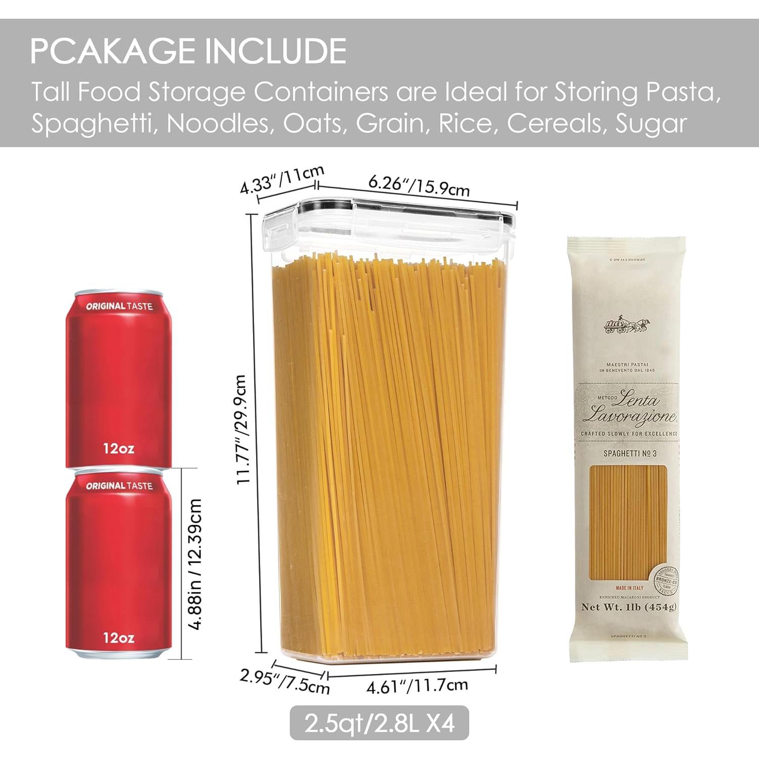 Contenedores de Almacenamiento Vtopmart 4 PCS 2.8L Herméticos