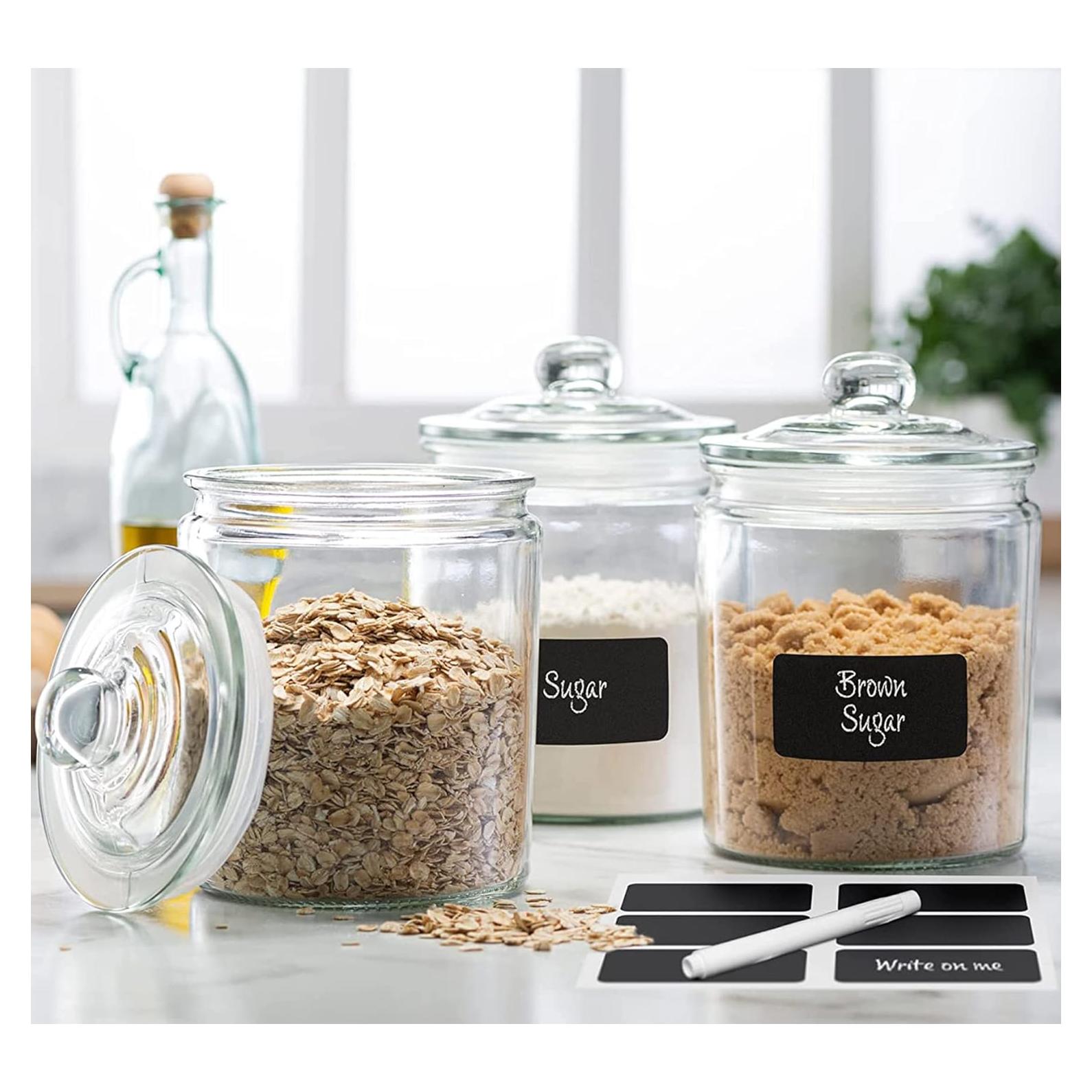 Juego de 3 Tarros de Vidrio Herméticos Le'raze 1.89L