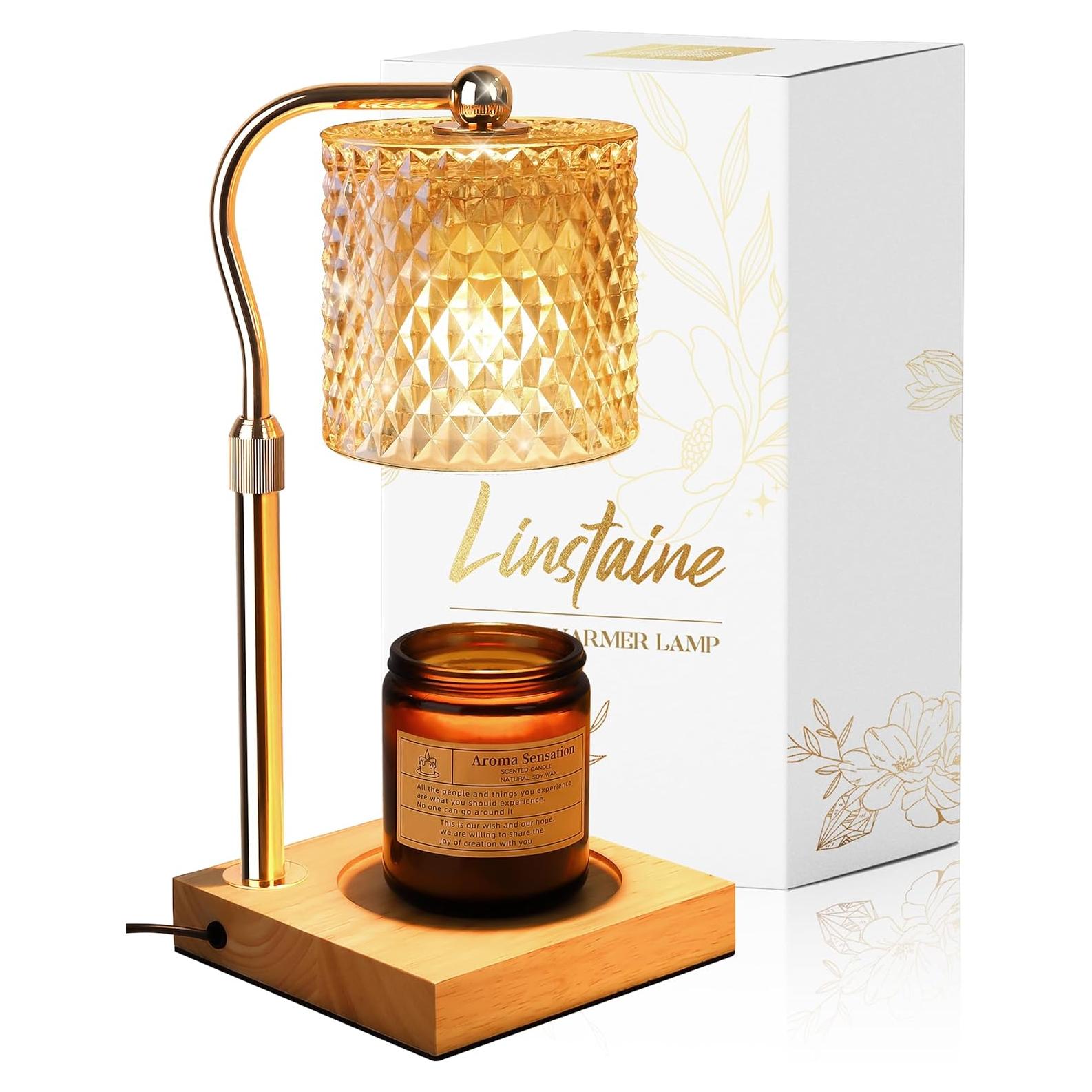 Lámpara Calentadora de Velas Linstaine Ámbar con Temporizador