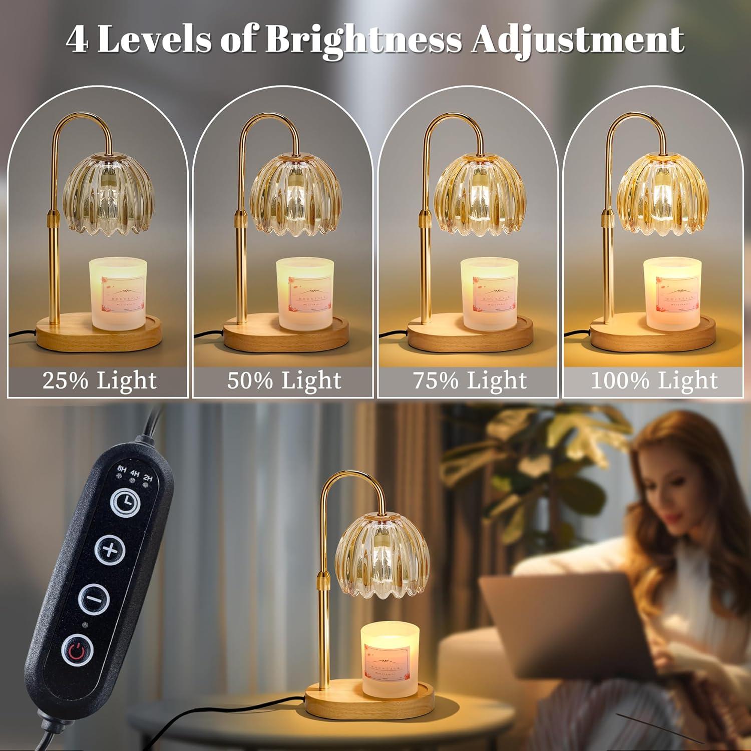 Lámpara Calentadora de Velas Heymirro con Temporizador y Altura Ajustable