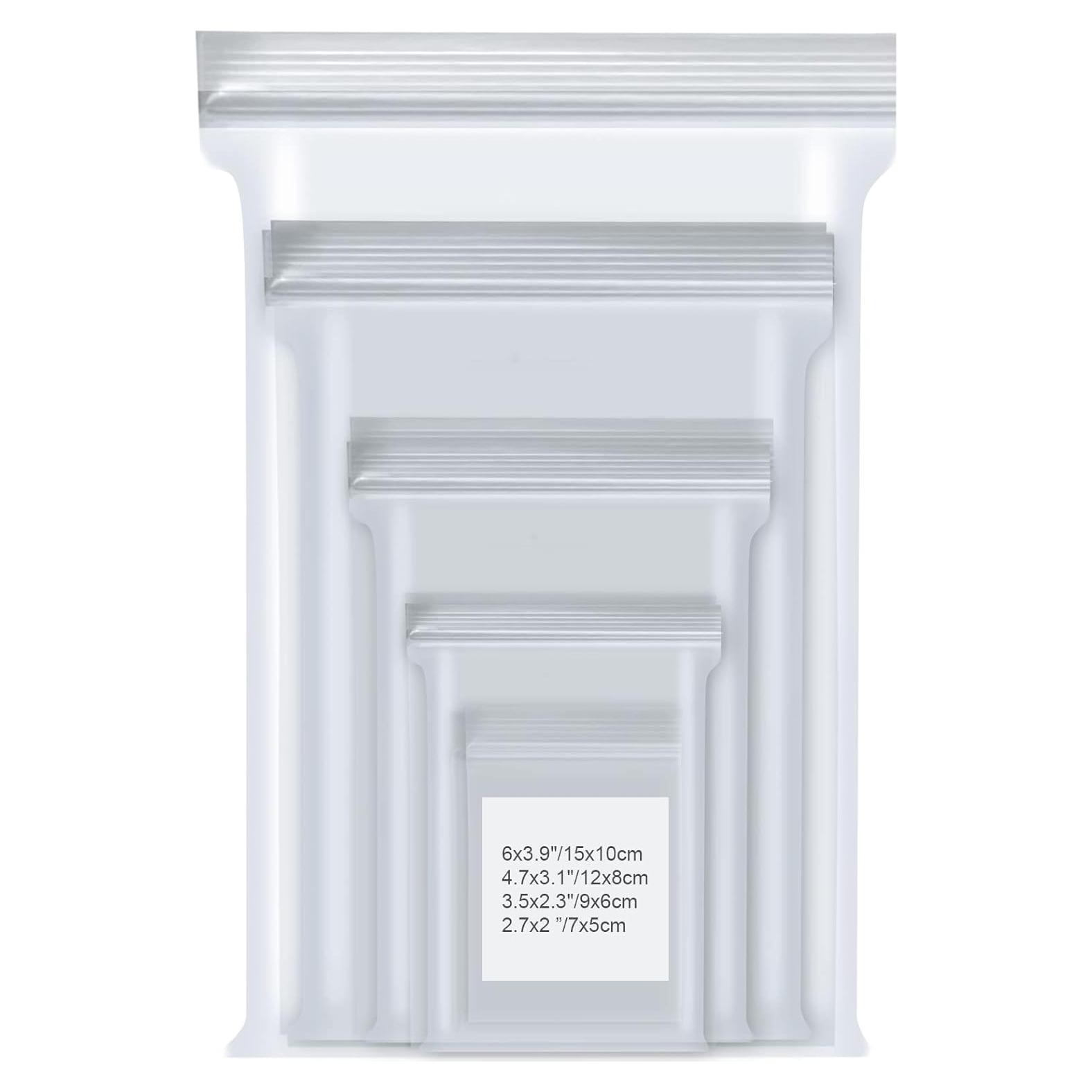 400 Bolsas Plásticas Reutilizables VOPTON 4 Tamaños 15x10cm