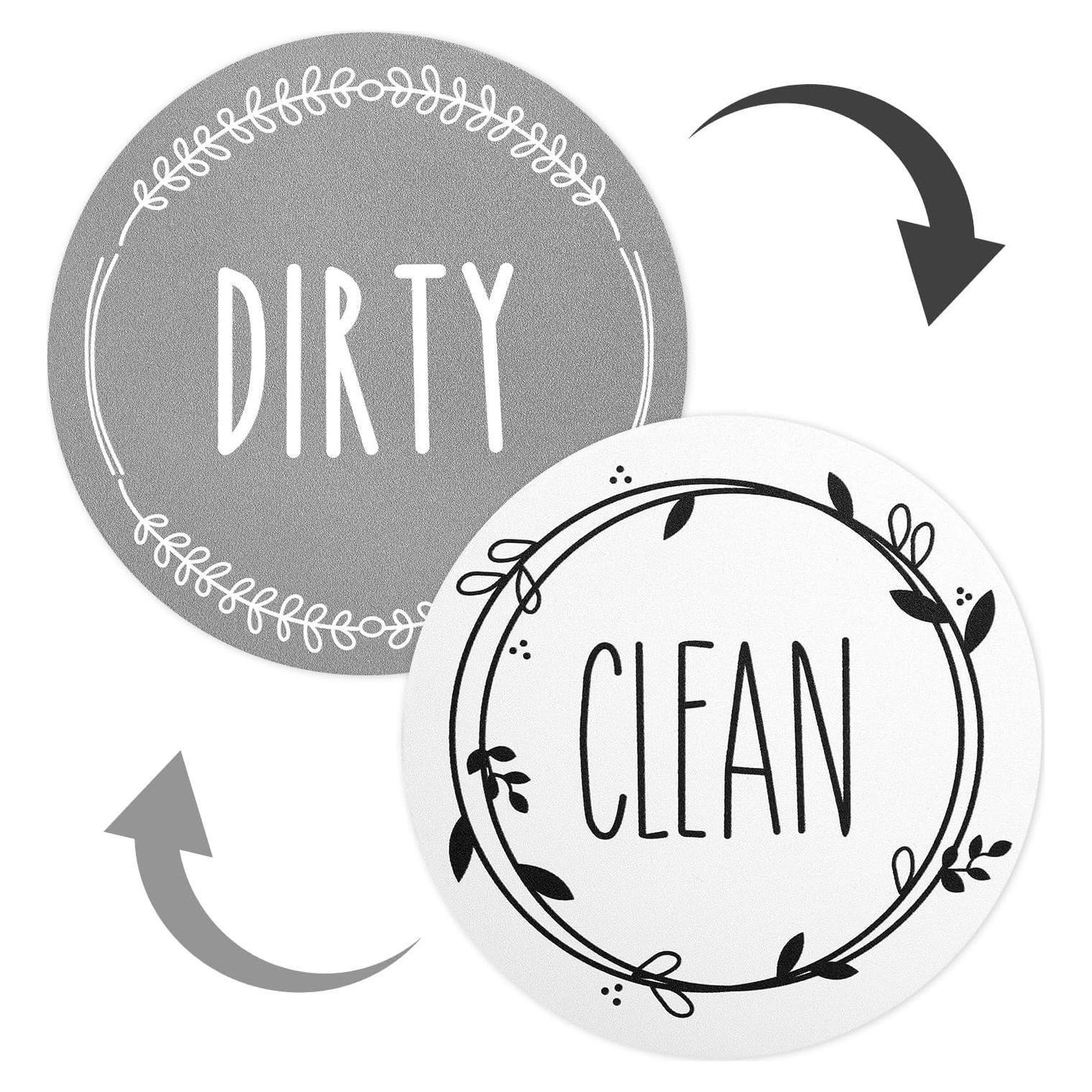 Cartel Magnético Lavavajillas Limpio Sucio KIKISML 9x9cm