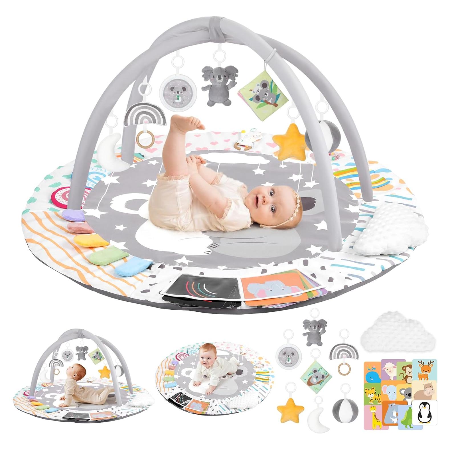 Gimnasio de Juego para Bebés Foryoomi Koala Gris 7 Juguetes