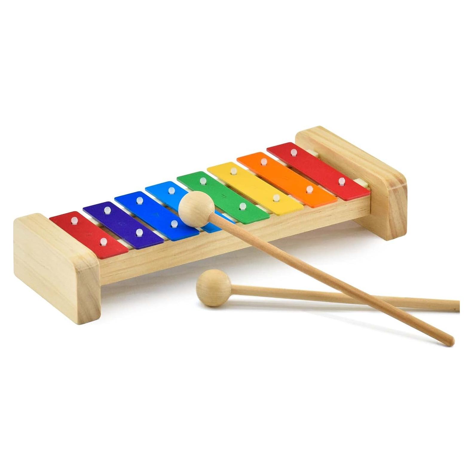 Xilófono de Madera Musicube para Niños con Mazos - 8 Teclas