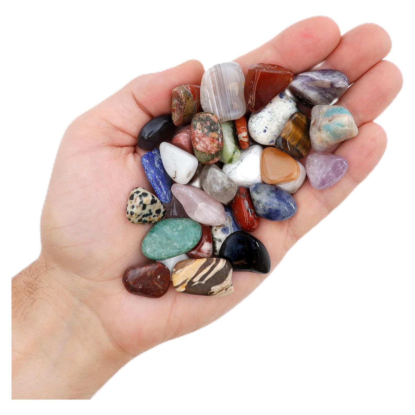 Piedras Preciosas Pulidas 2 kg + Libro de Rocas Oso Danzante