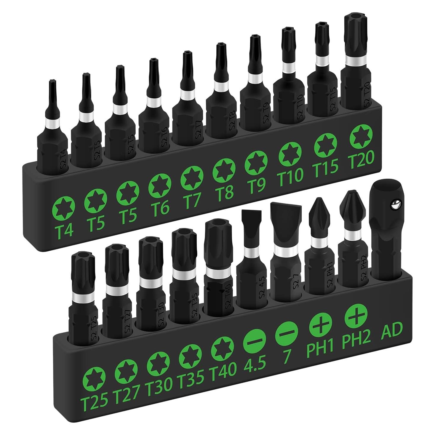 Set de 20 Puntas Torx SWANLAKE Acero S2 Hexagonal 1/4"