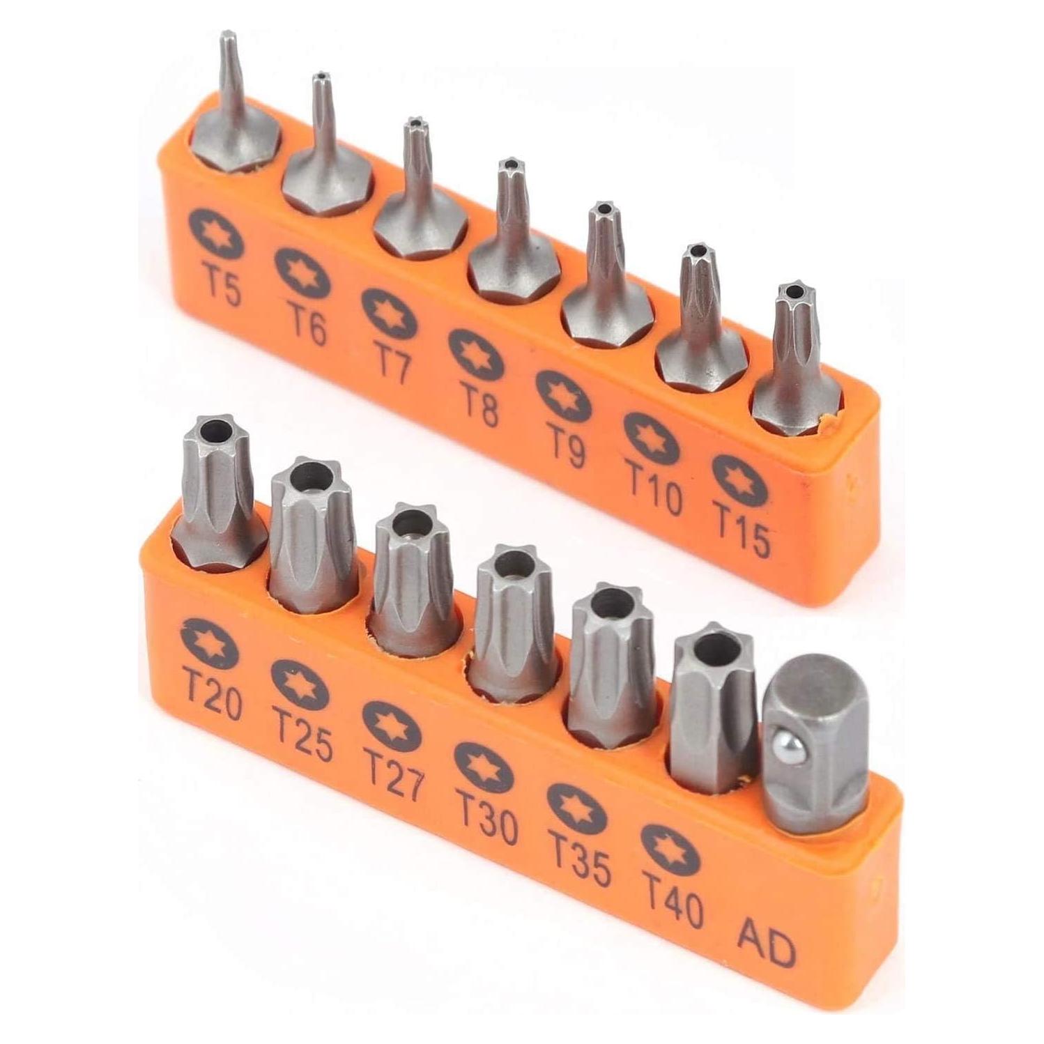 Juego de Puntas Torx 14 Piezas HORUSDY Acero S2 T5-T40