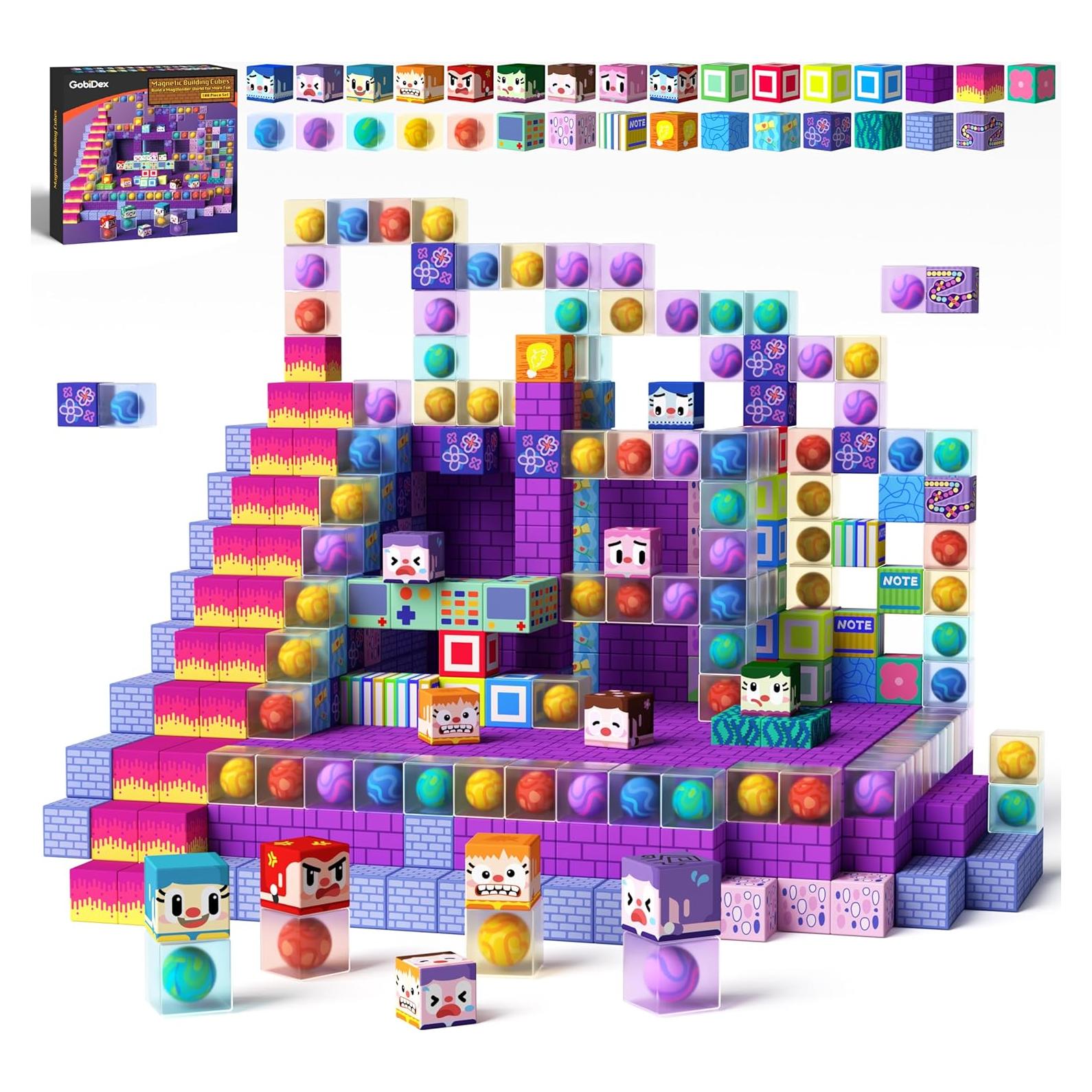 Bloques Magnéticos de Construcción GobiDex 100PCS para Niños 3+