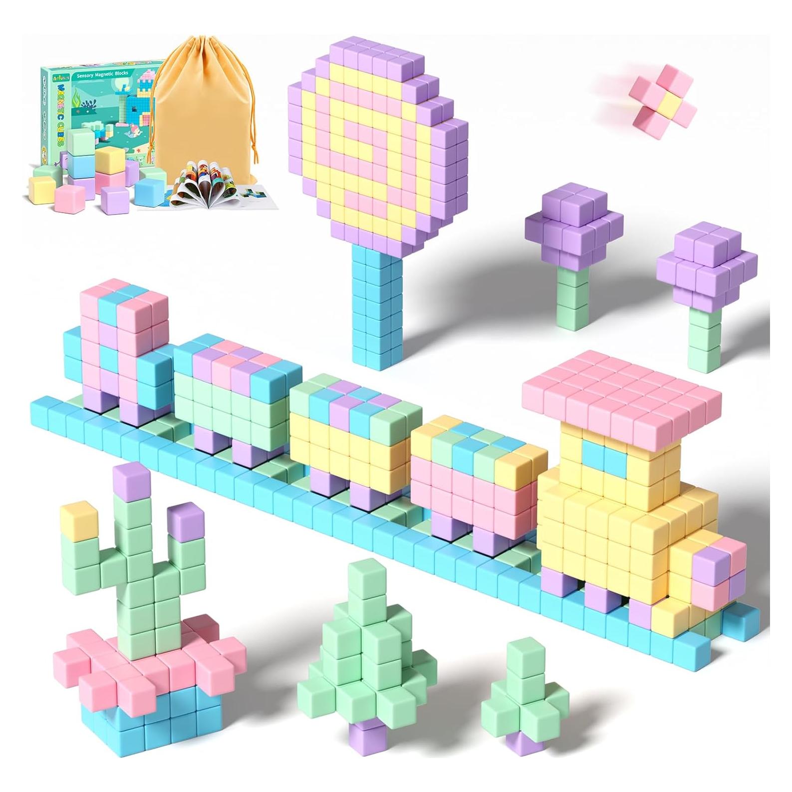 119PCS Juguetes Magnéticos Bloques de Construcción STEM