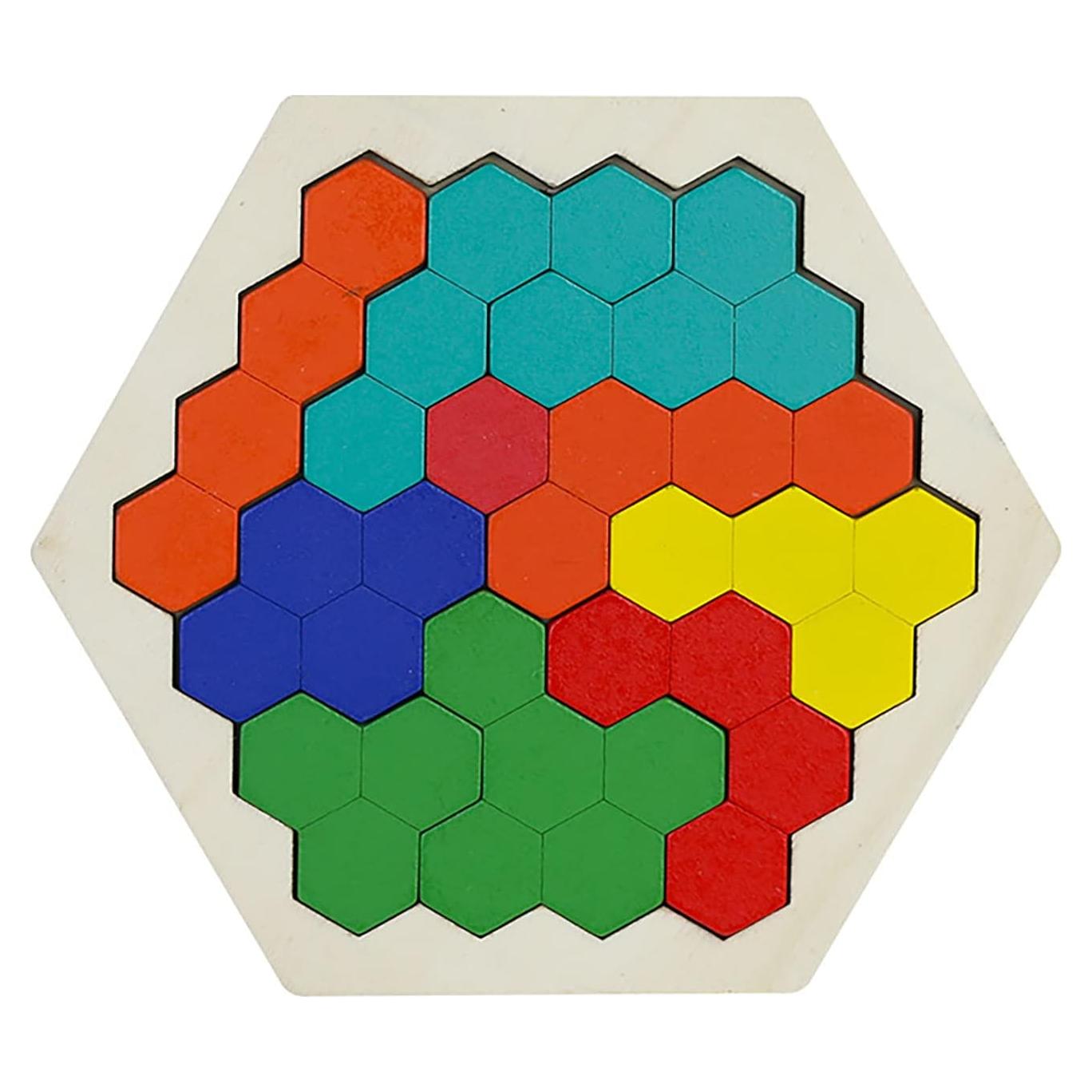 Rompecabezas Tangram de Madera AHYUAN 18.5x16 cm Arcoíris