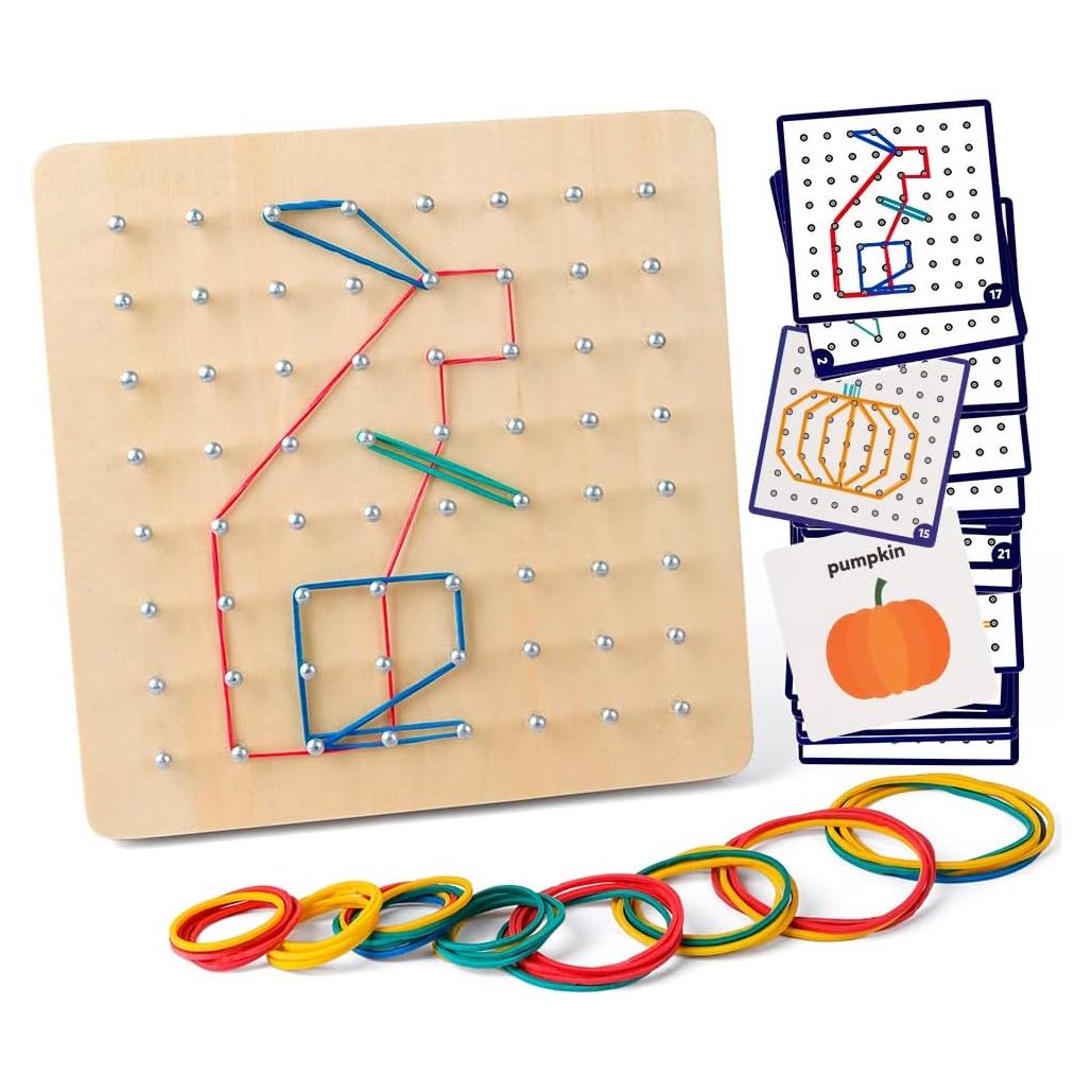 Tablero Geométrico de Madera Coogam 17.78 cm Juguete Educativo