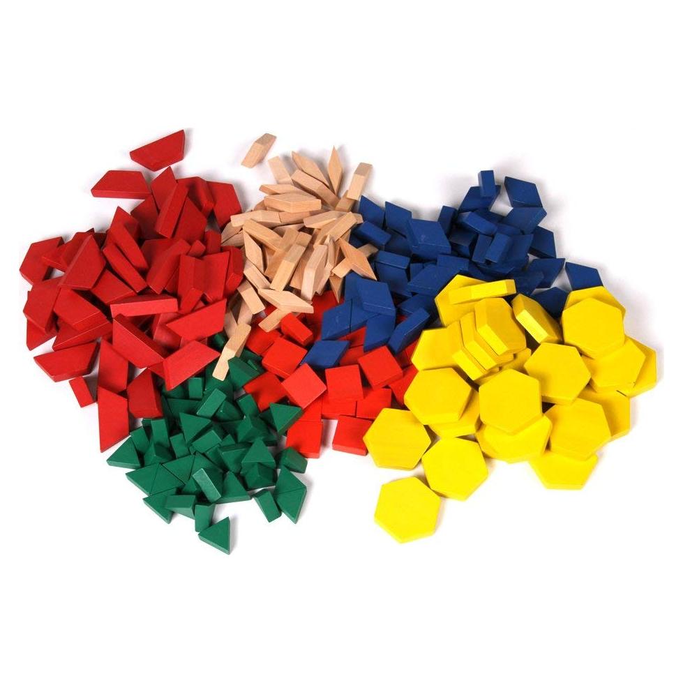 Bloques de Patrón de Madera Hand2mind - Set 250 Piezas