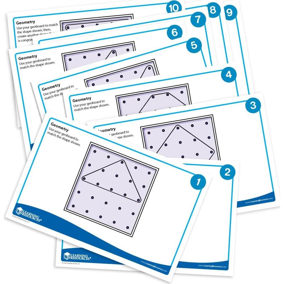 Set de 10 Geoboards Learning Resources 18.4 cm para Niños 5+