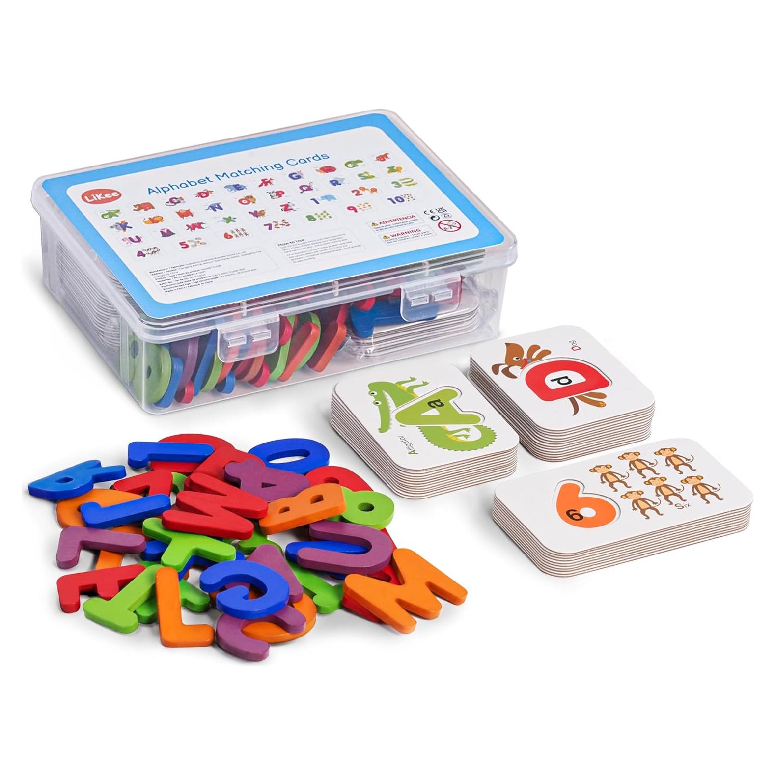 Tarjetas Didácticas de Alfabeto y Números LiKee - 36 Piezas