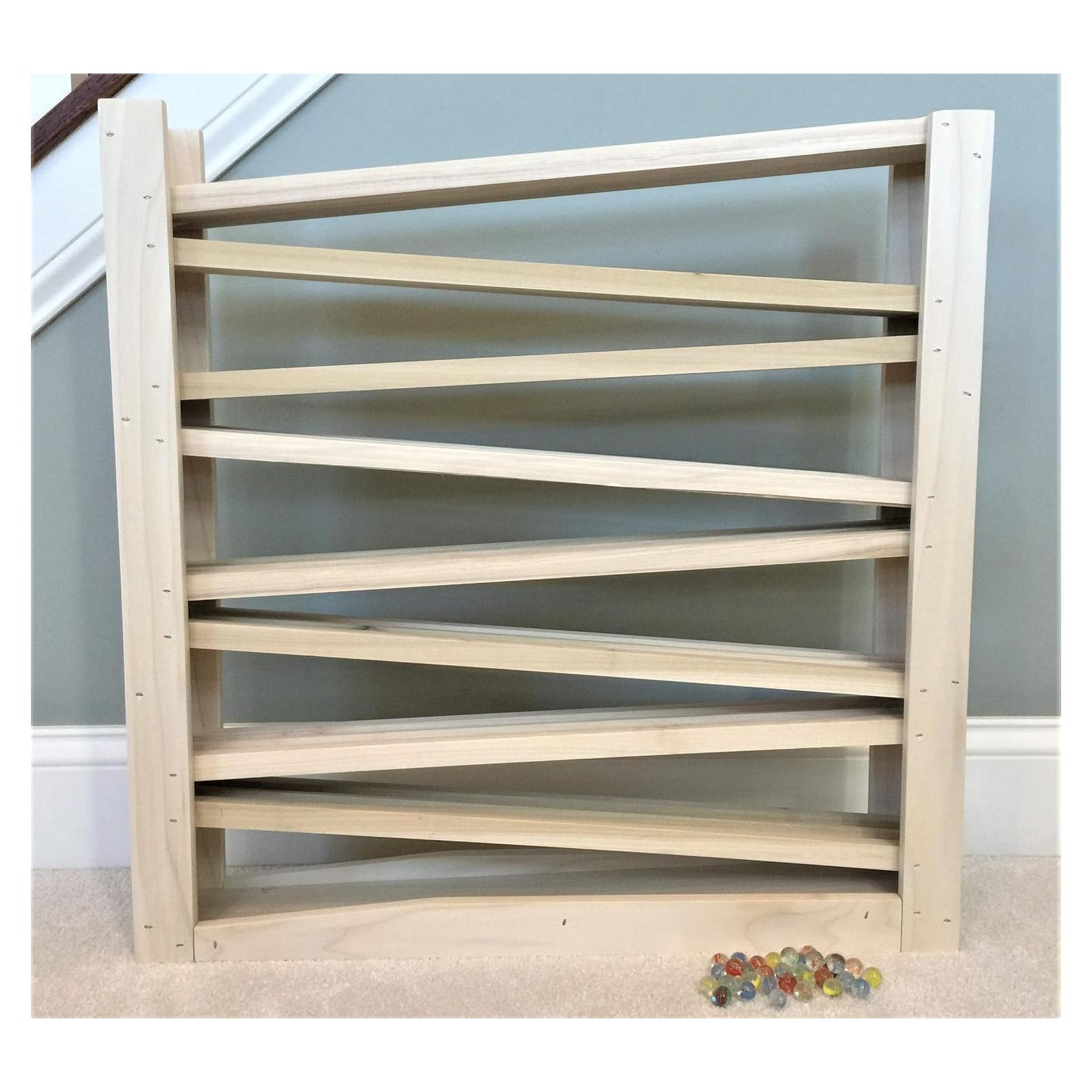 Carrera de Canicas Doble de Madera Amish 63.5 cm 8 Niveles