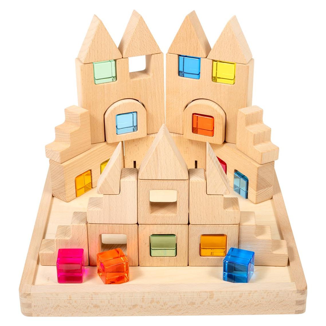 Juego de Construcción Sensorial Tickit - 39 Piezas de Madera y Acrílico