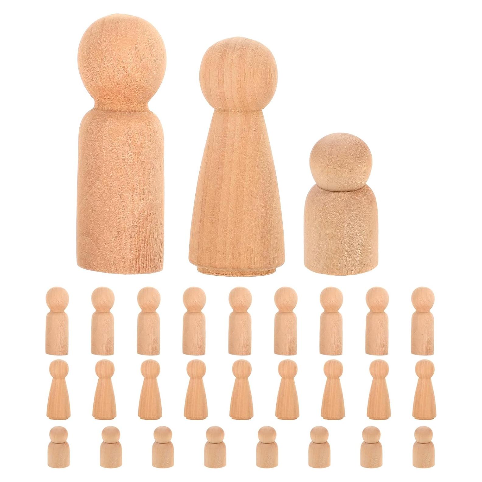 Muñecas de Madera sin Terminar NUOBESTY - Paquete de 30