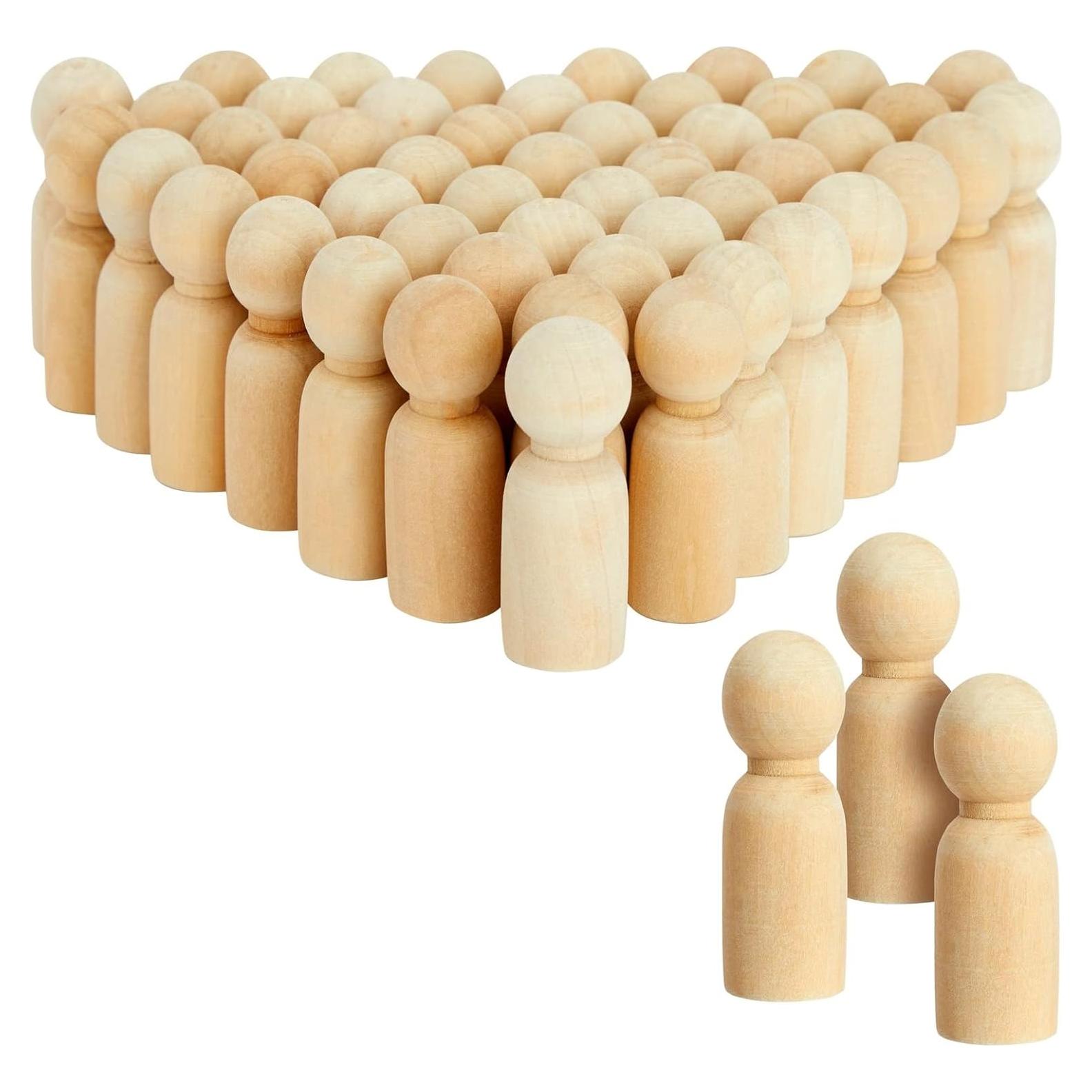 Muñecos de Madera sin Terminar Bright Creations - 50 Piezas 6.1cm