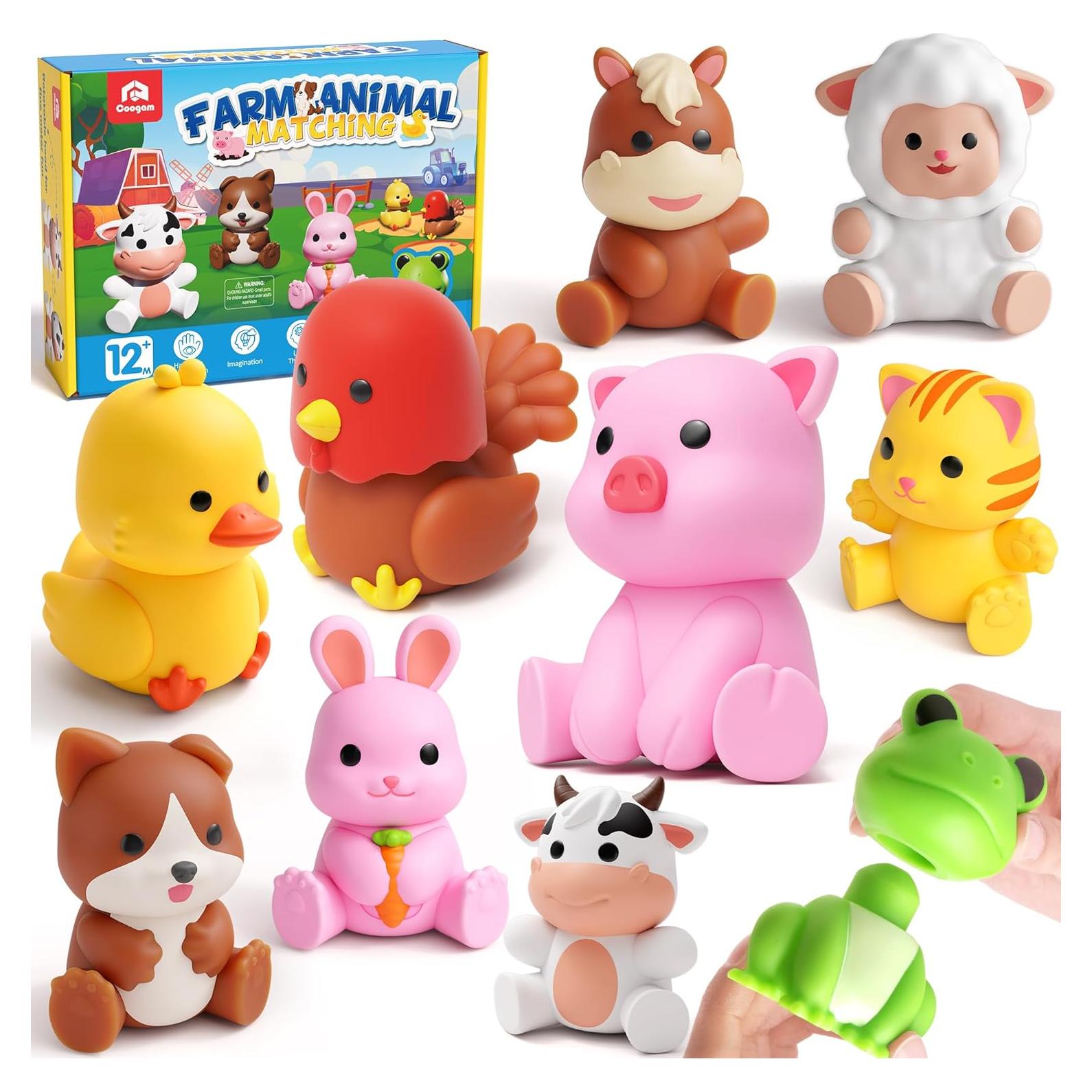 Juguete de Emparejamiento Coogam 10 Animales de Granja