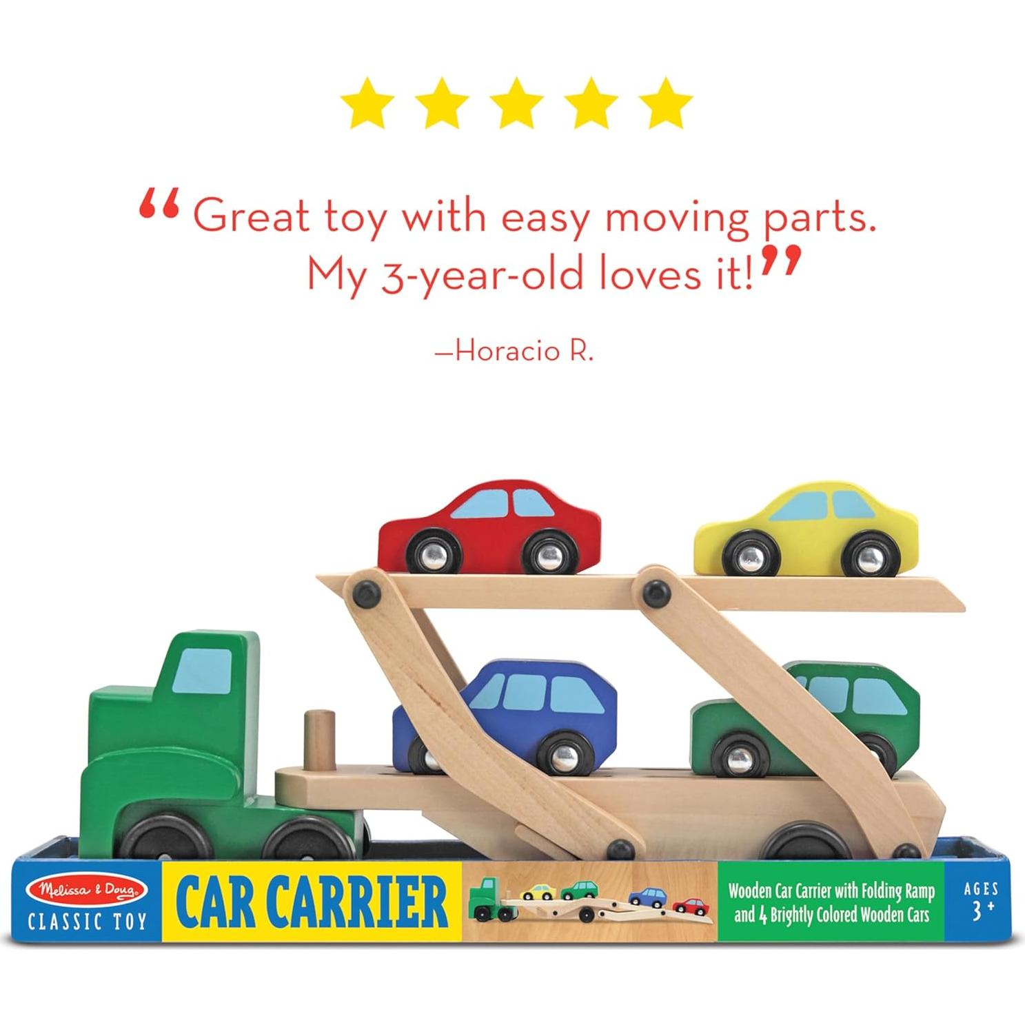 Camión Transportador de Autos Melissa & Doug 35.6x18.5 cm