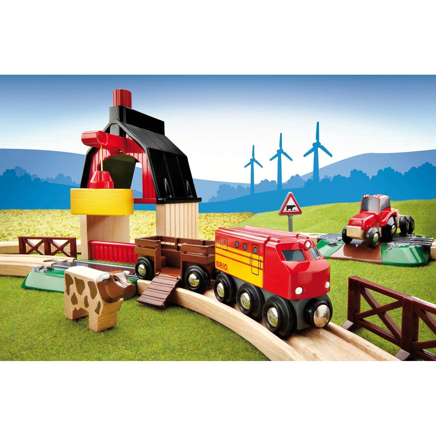 Conjunto de Ferrocarril de Granja BRIO 33719 - 20 Piezas