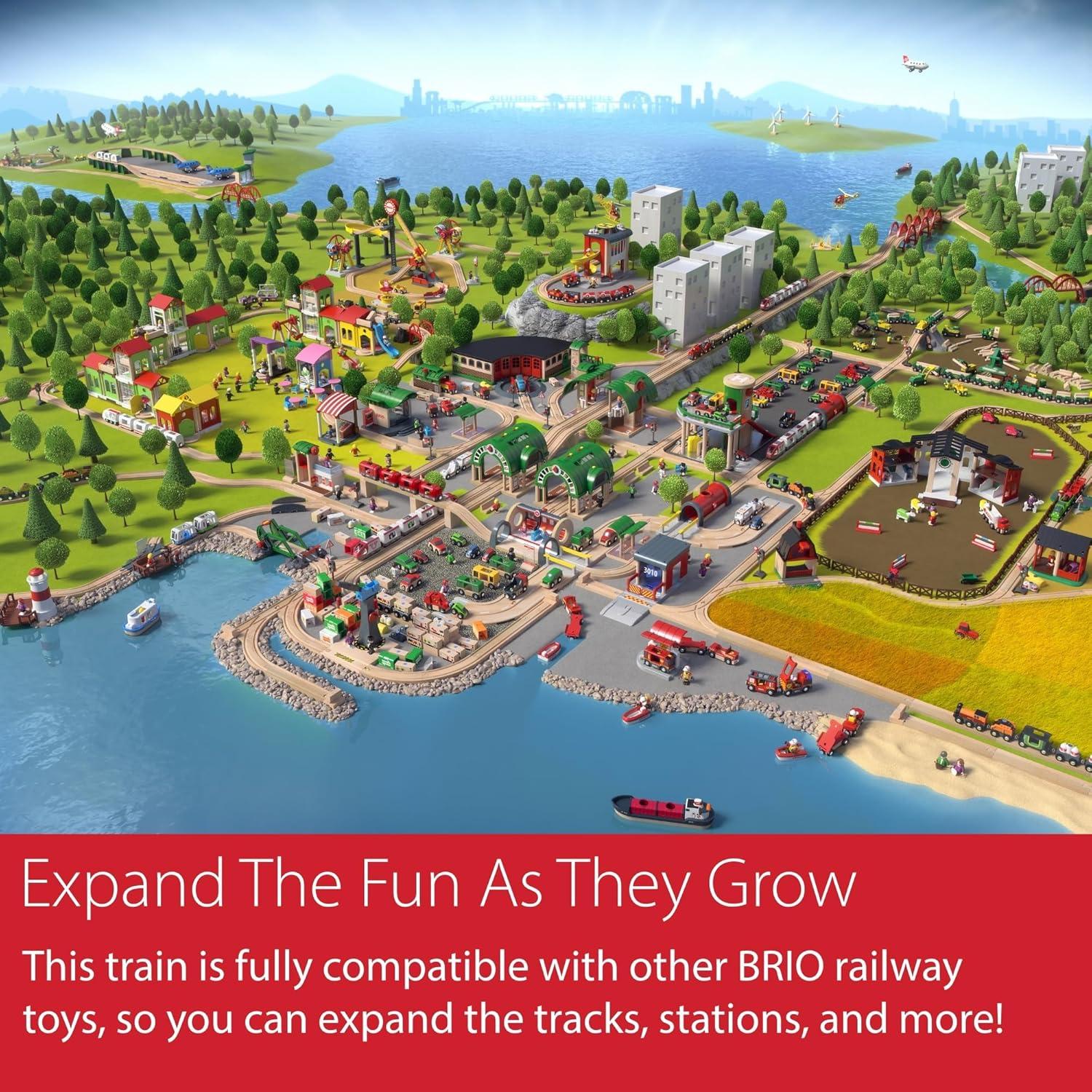 Motor de Carga a Batería BRIO - Tren de Juguete para Vías de Madera