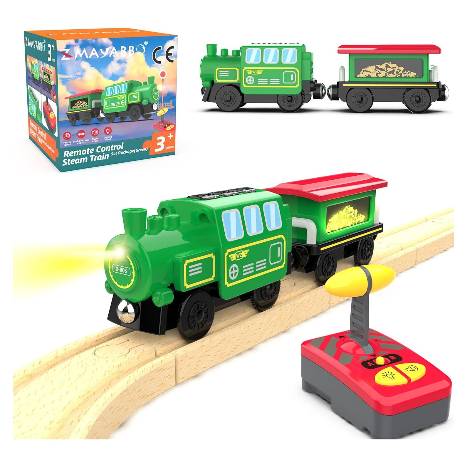 Tren de Madera a Control Remoto May & Z con Locomotora y Carga