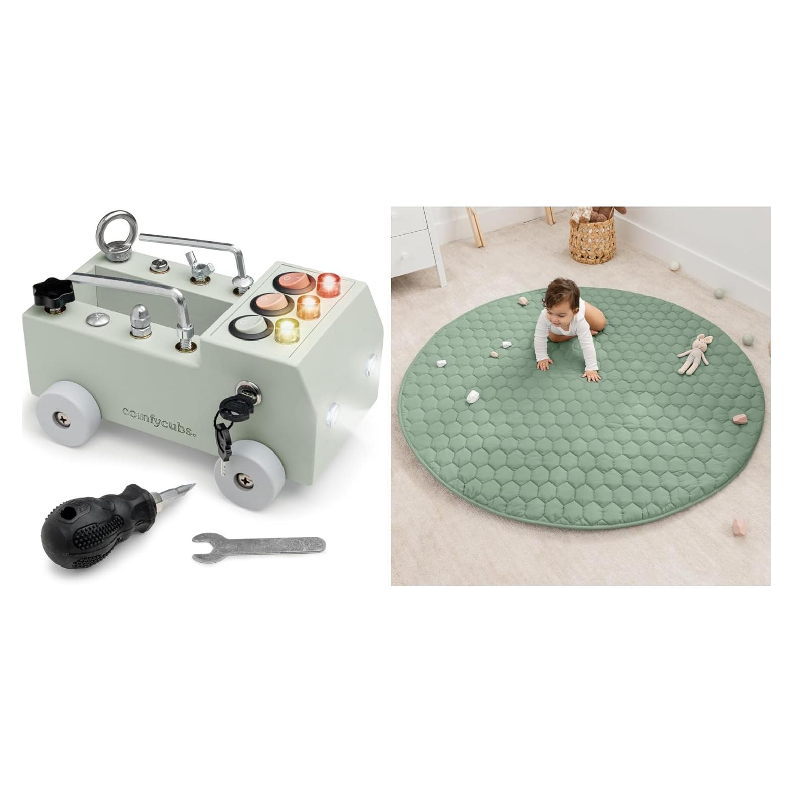 Conjunto Camión de Juguete y Alfombra Redonda Comfy Cubs