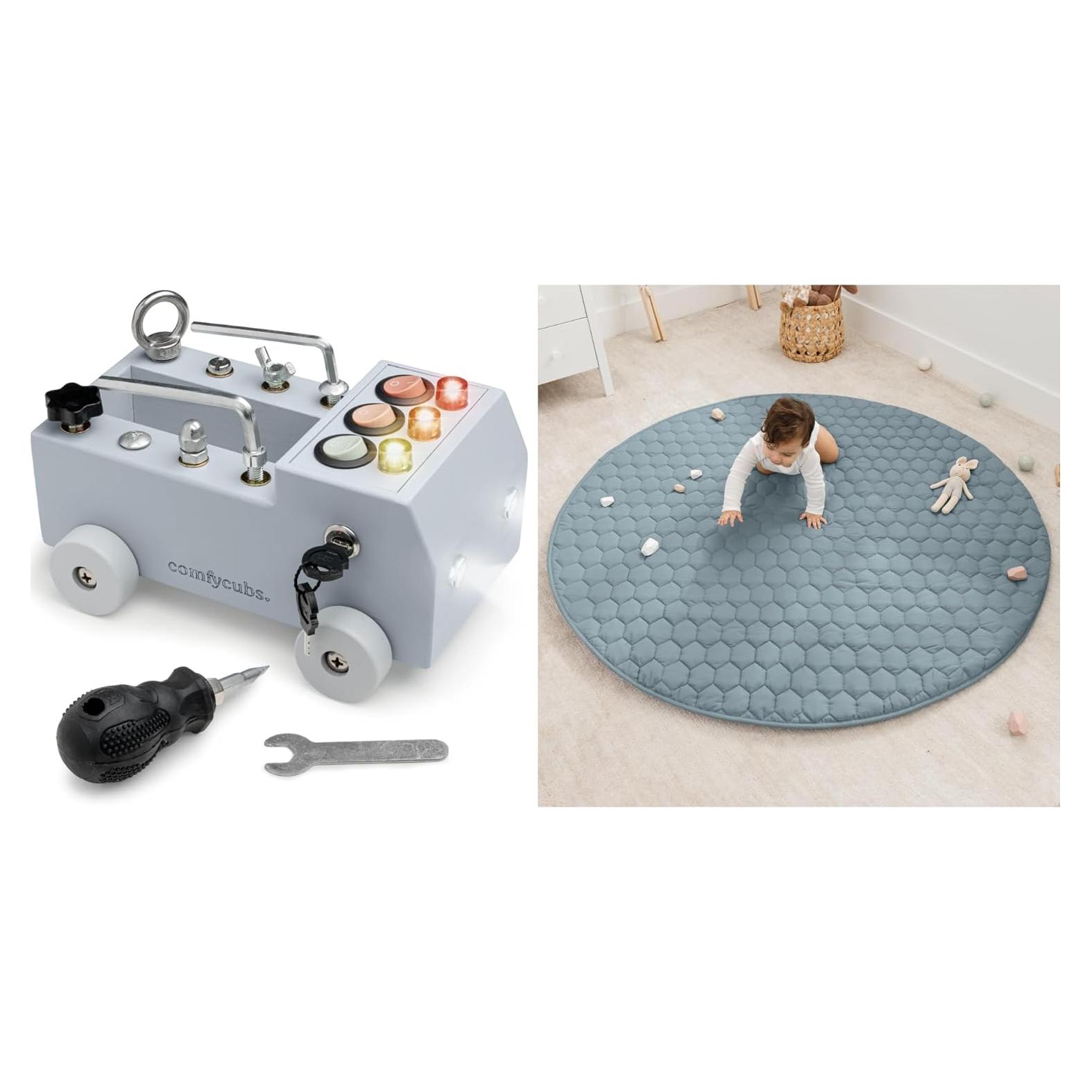 Conjunto de Camión de Juguete y Alfombra Redonda Comfy Cubs
