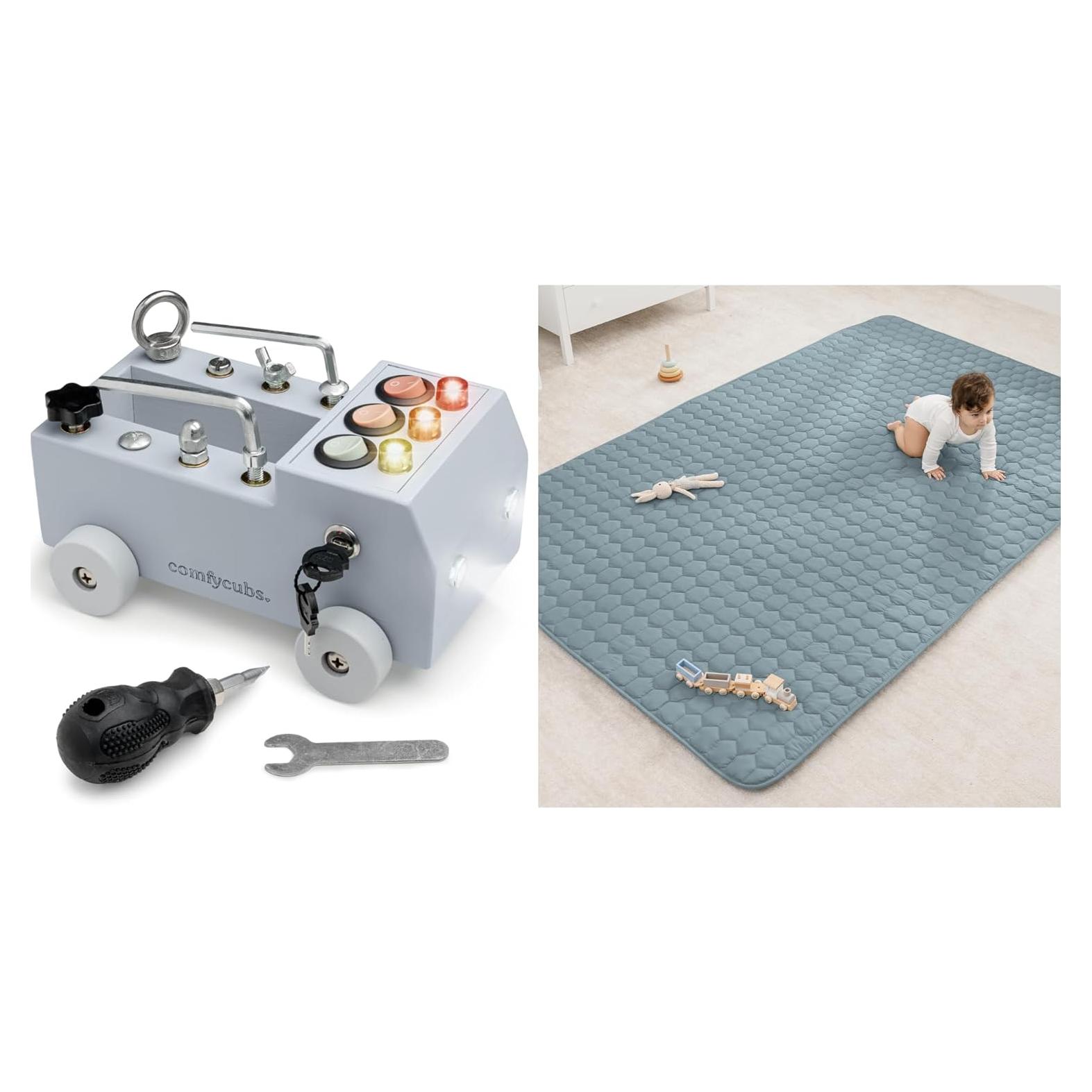 Conjunto Camión de Juguete y Alfombra Comfy Cubs para Niños