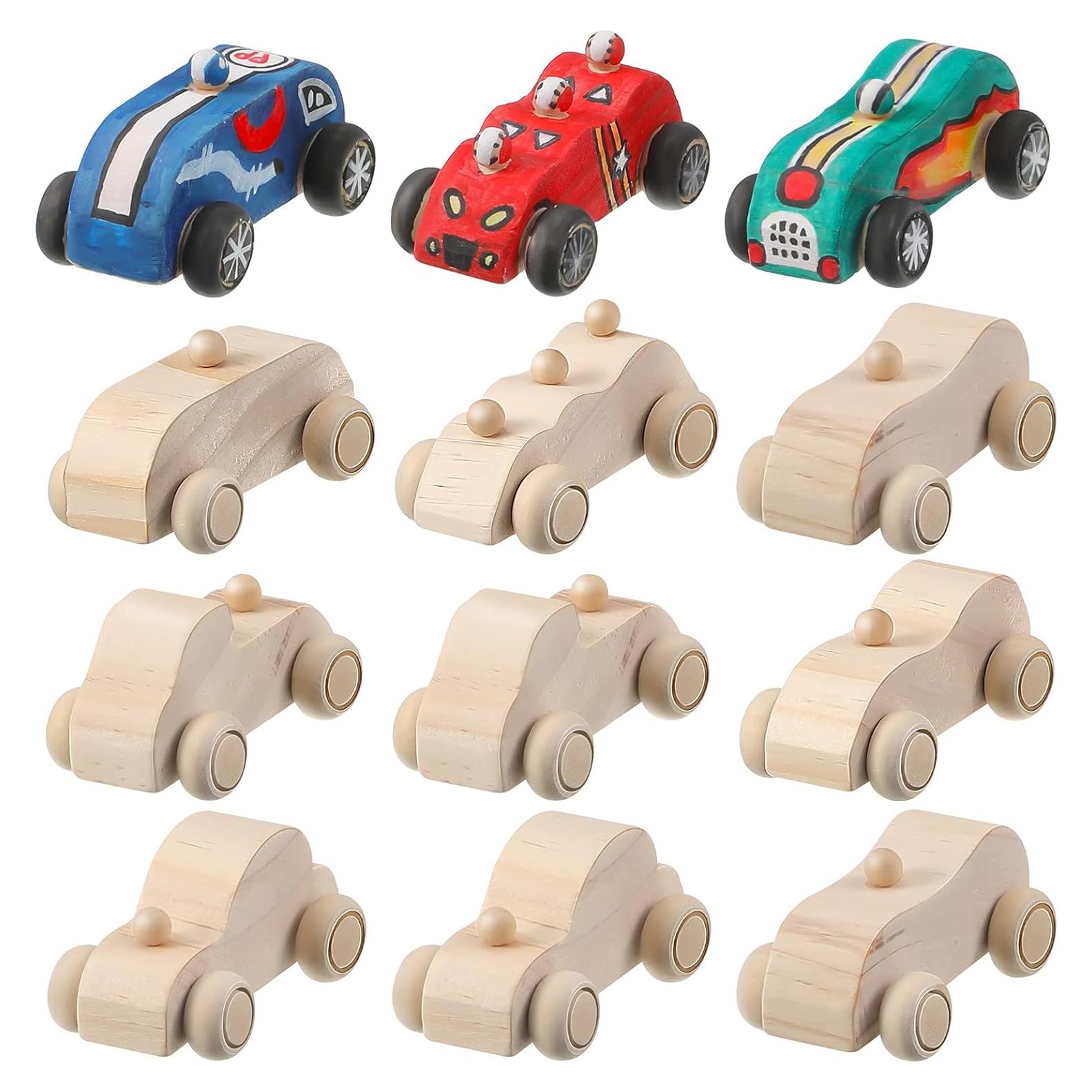 Set de 12 Autos de Madera DIY Sumind - Manualidades Creativas