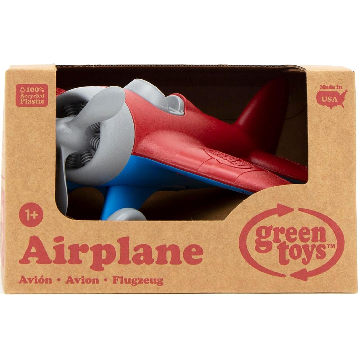 Avión de Juguete Green Toys - Rojo, 23x23x10 cm, Sin BPA