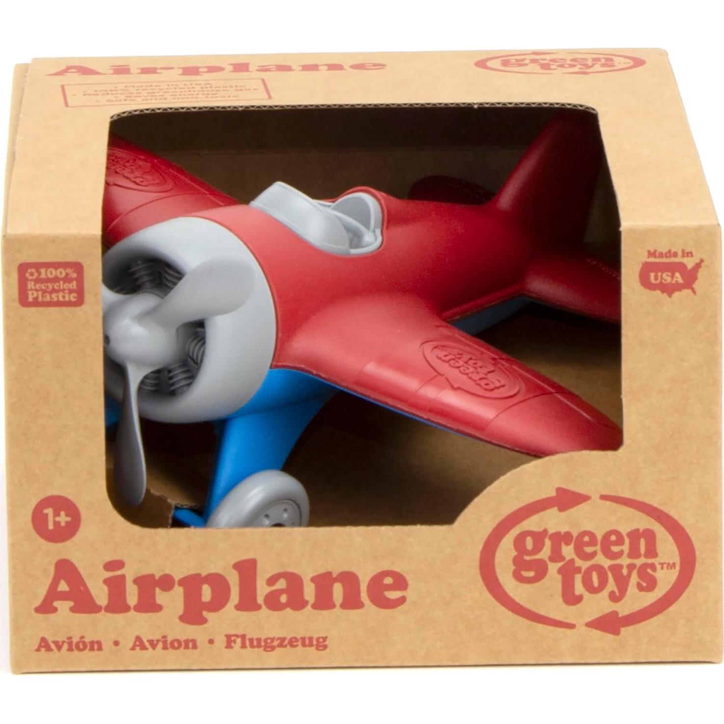 Avión de Juguete Green Toys - Rojo, 23x23x10 cm, Sin BPA