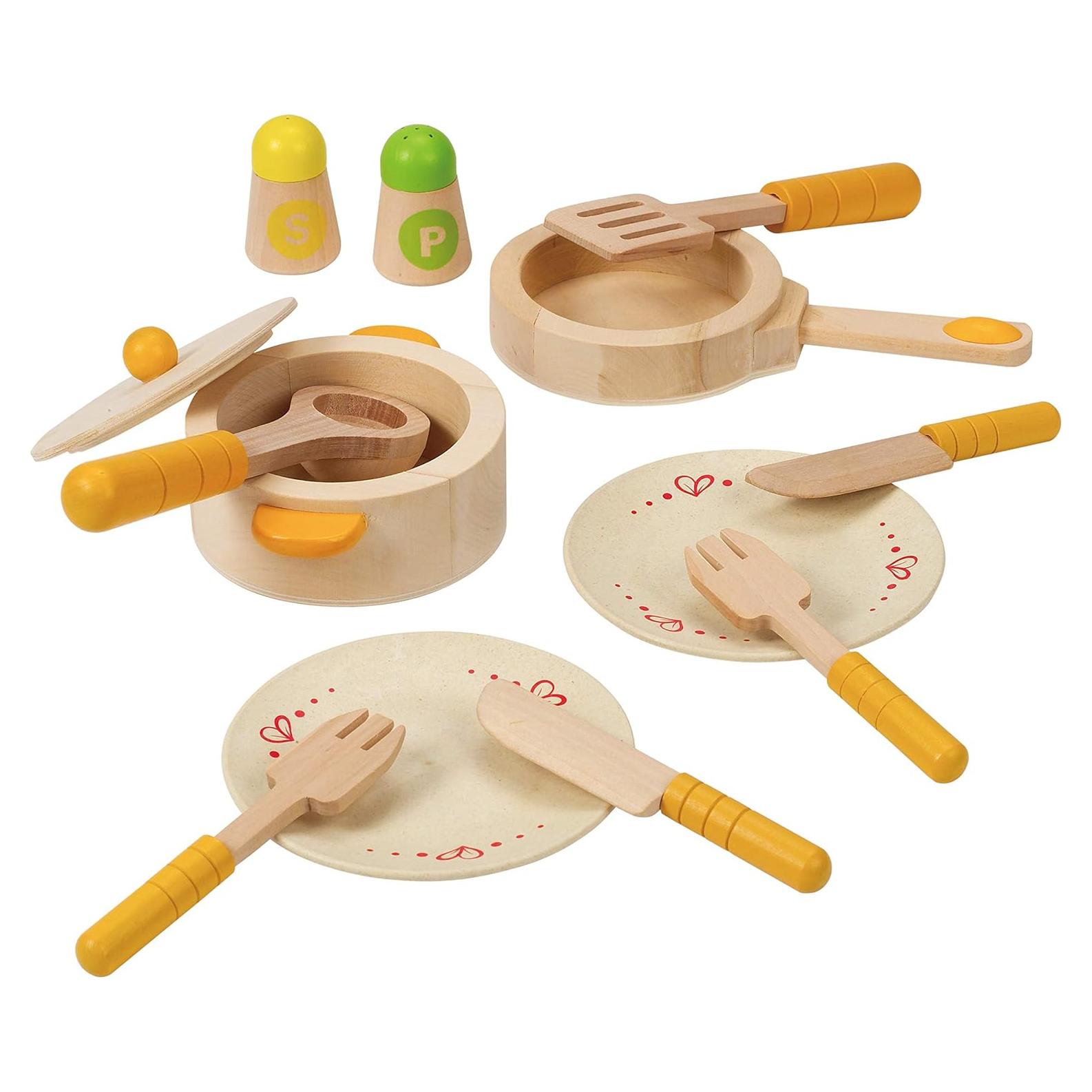 Juego de Cocina Gourmet Hape 13 Piezas Madera para Niños