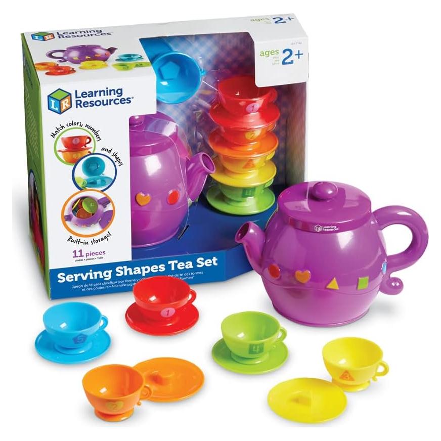 Juego de té de formas Learning Resources - 11 piezas para niños 2+