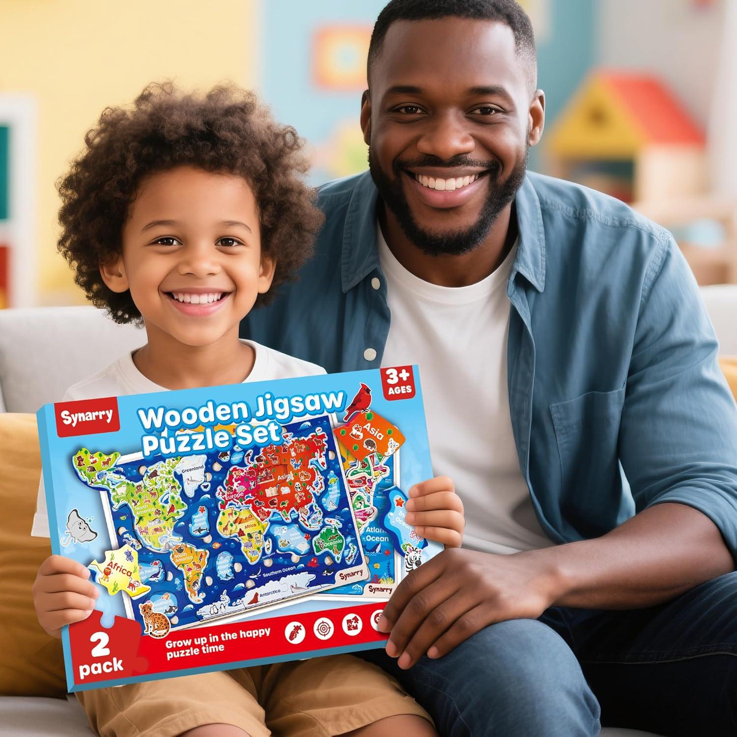 Rompecabezas de Madera SYNARRY 38 Piezas para Niños 3-8 Años