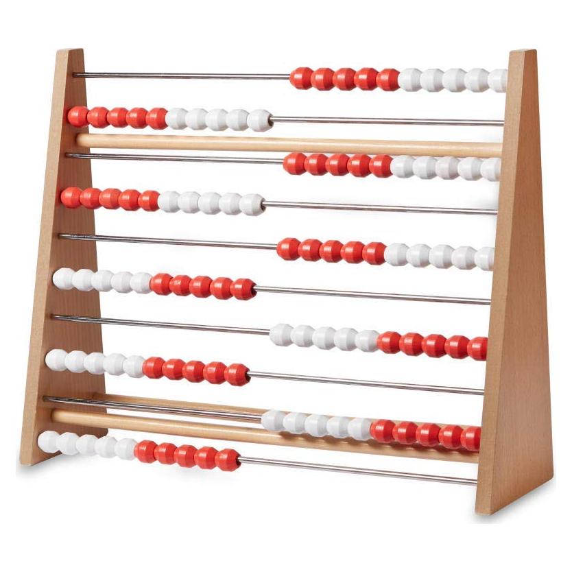 Rekenrek 100 Bolas de Madera hand2mind - Ábaco Matemático 52.8x16.5cm