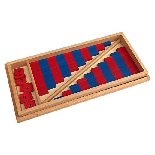 Barras Numéricas Pequeñas Elite Montessori con Fichas