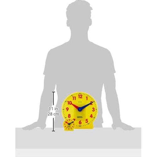 Learning Resources Classroom Clock Kit - Preschool Must Have, Teaching Time Activity , About Flash Time Cards, Montessori Toys, Math Manipulatives, Gifts for Boys and Girls, Toddler Activities