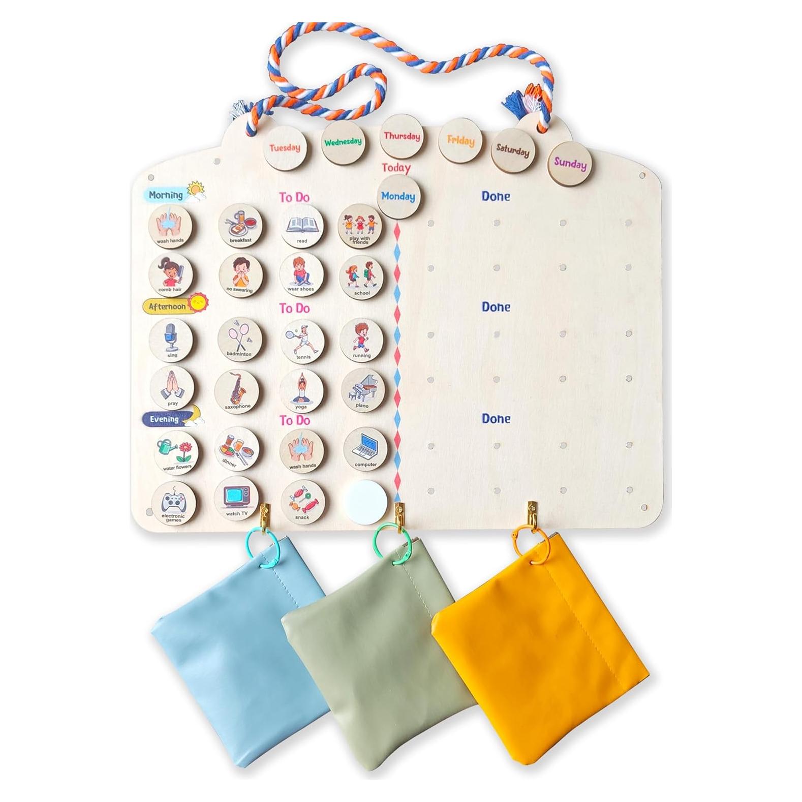 Tabla de Tareas Magnética de Madera ZZOFSWORM 39.4x30.5cm