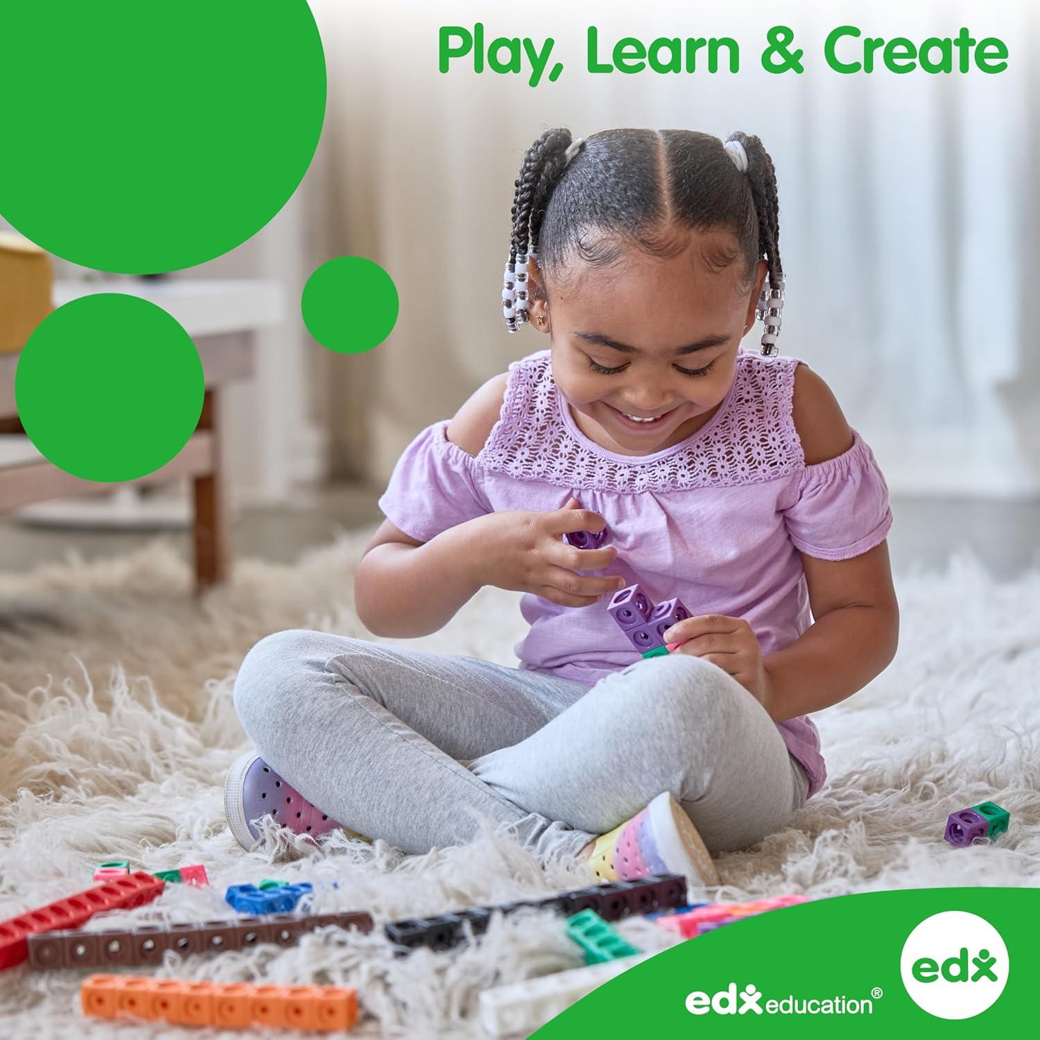 Conjunto de Reloj de Aprendizaje Edx Education | 8 Tarjetas Doble Cara y 25 Didácticas