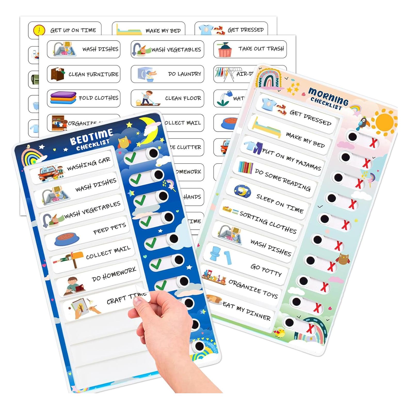 Tabla de Tareas Interactiva Gurmkzen para Niños - Rutinas Diarias