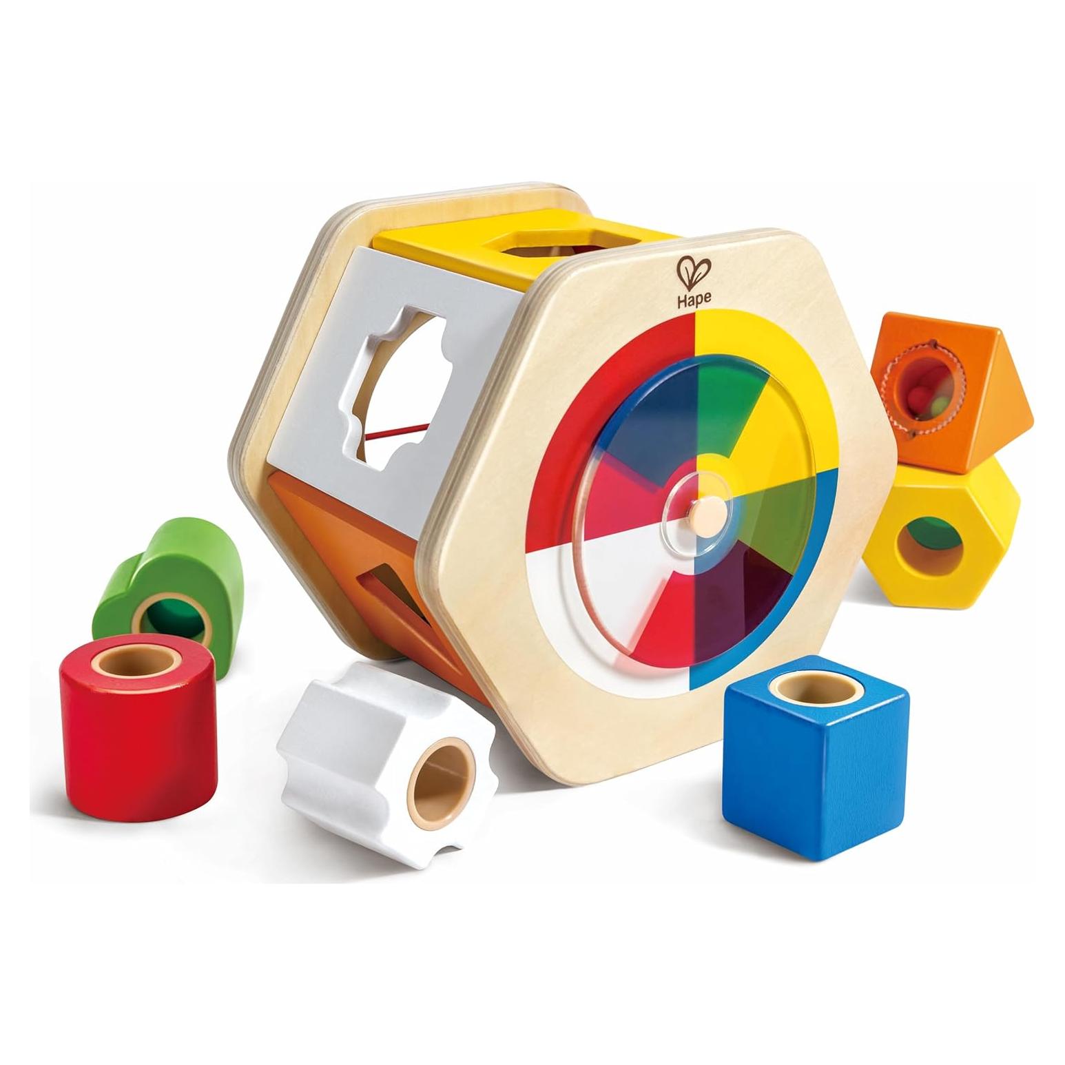 Clasificador de Formas de Madera Hape E0516 - 6 Bloques Coloridos
