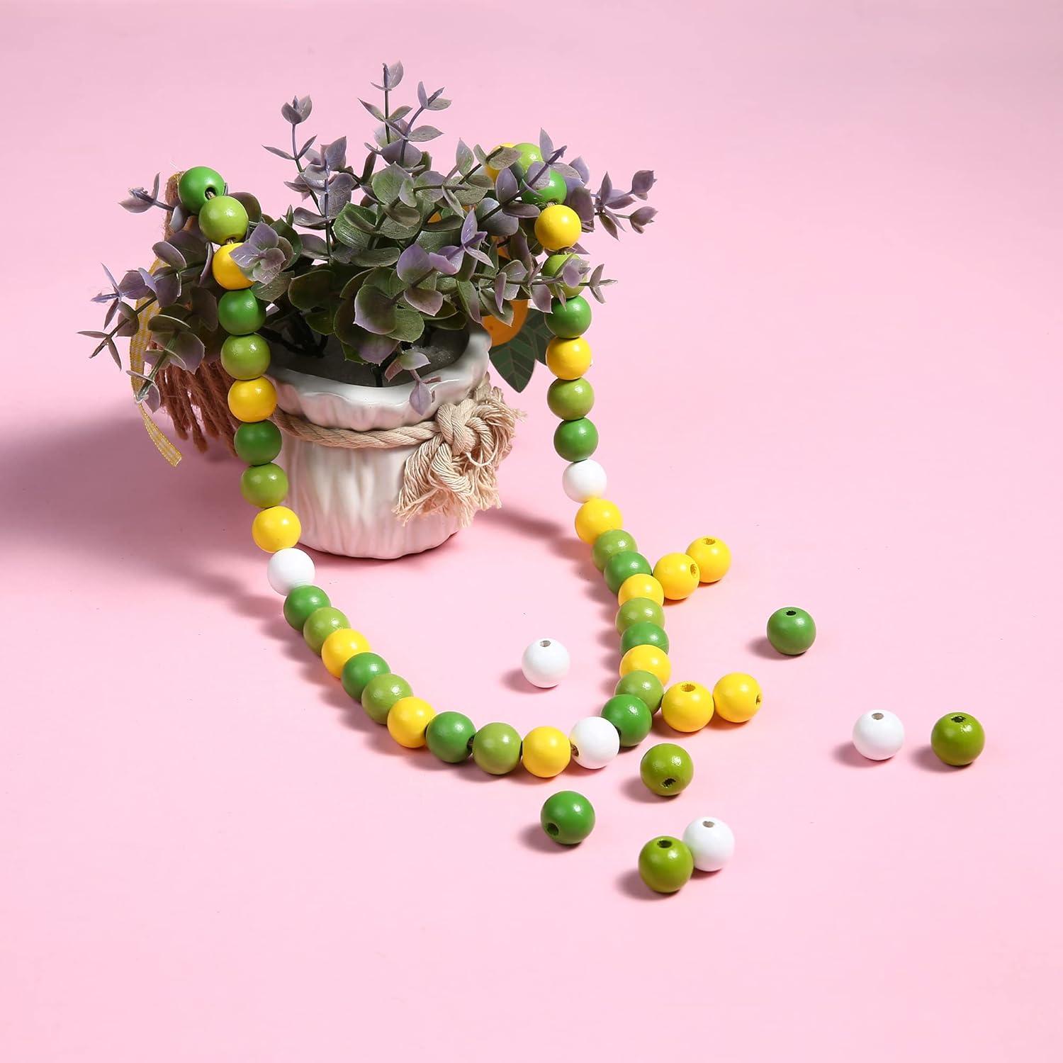 230 Perlas Redondas de Madera Coloridas 16mm QDXATIVP