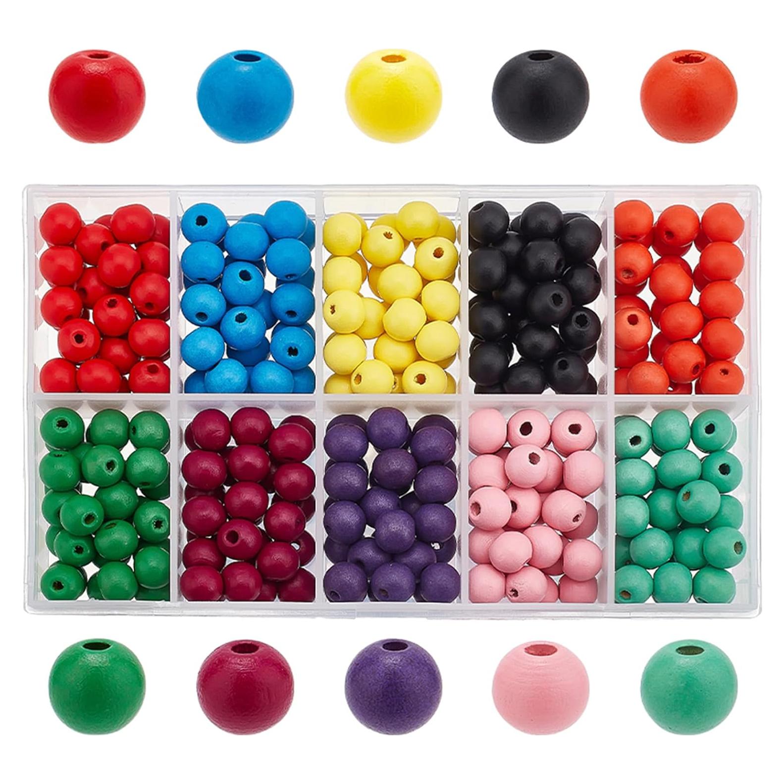 Perlas de Madera de Colores PH PandaHall 250pcs 10mm