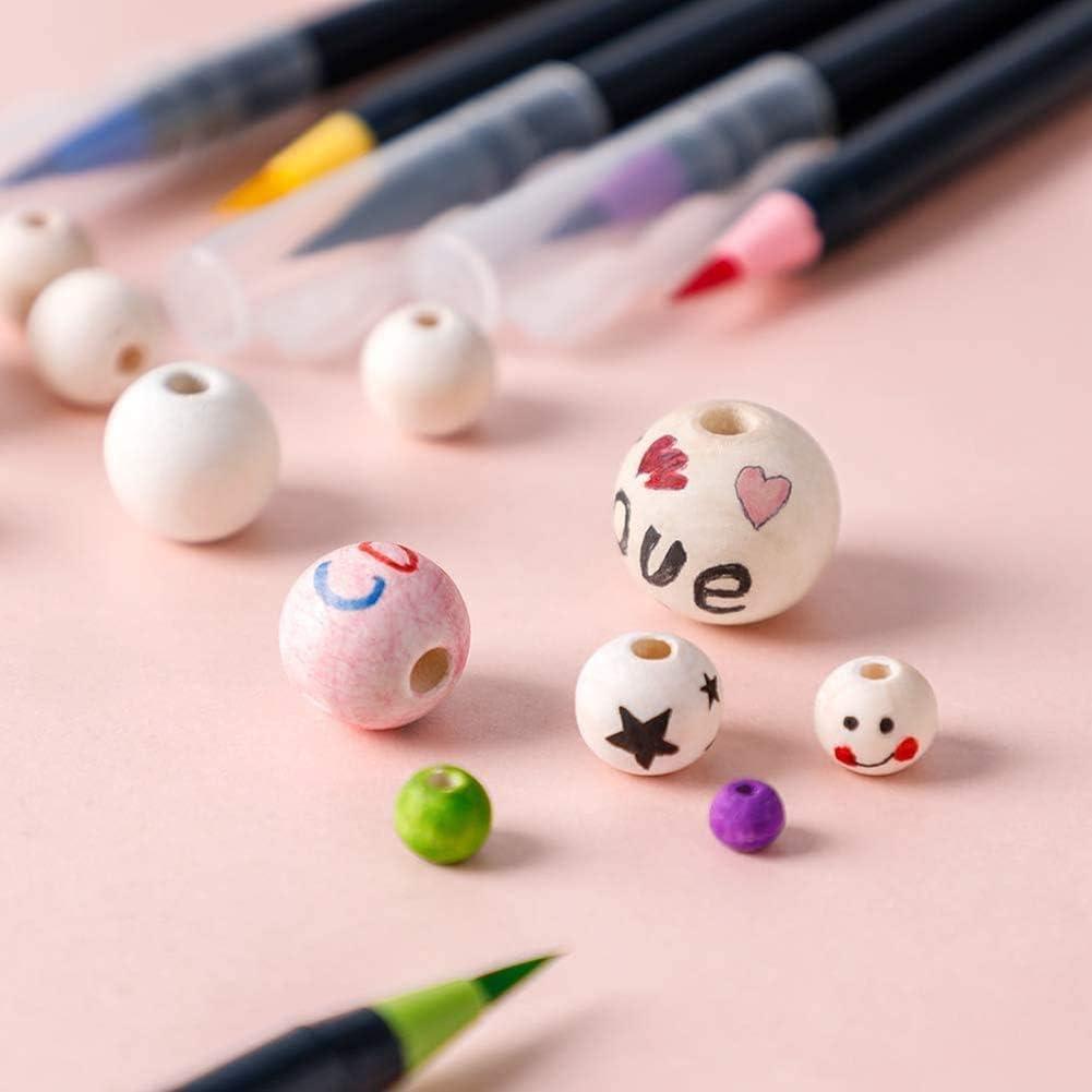 300 Perlas de Madera Naturales 20mm Pojah para Manualidades DIY