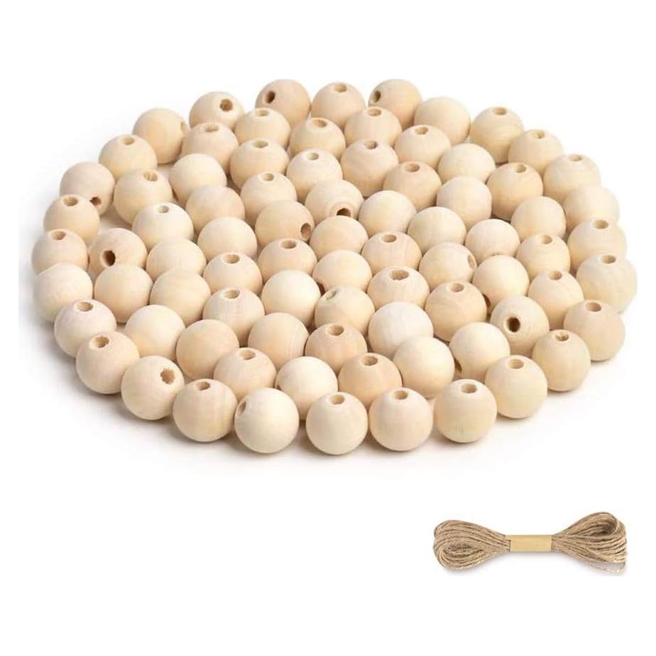 Perlas de Madera Natural 14mm Hagao - 200 Piezas para Manualidades