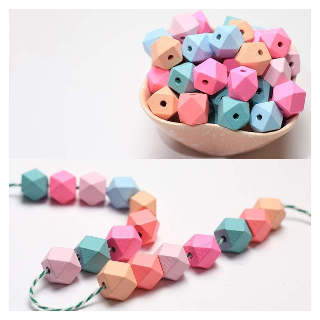 Cuentas de Madera ToBeIT 70 pcs 15mm Color Caramelo para Manualidades