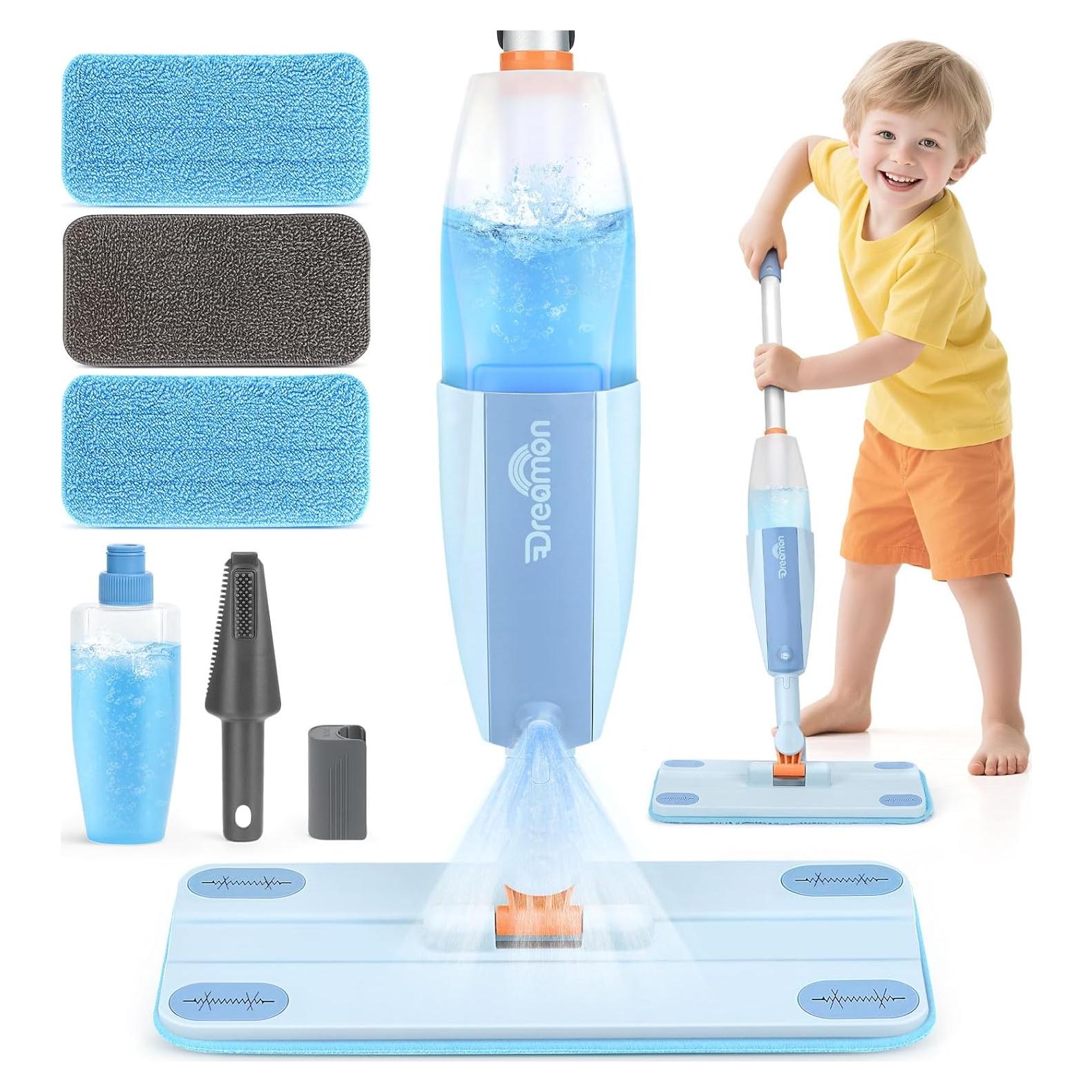 Mopa Rociadora Dreamon para Niños - Juego de Limpieza Azul